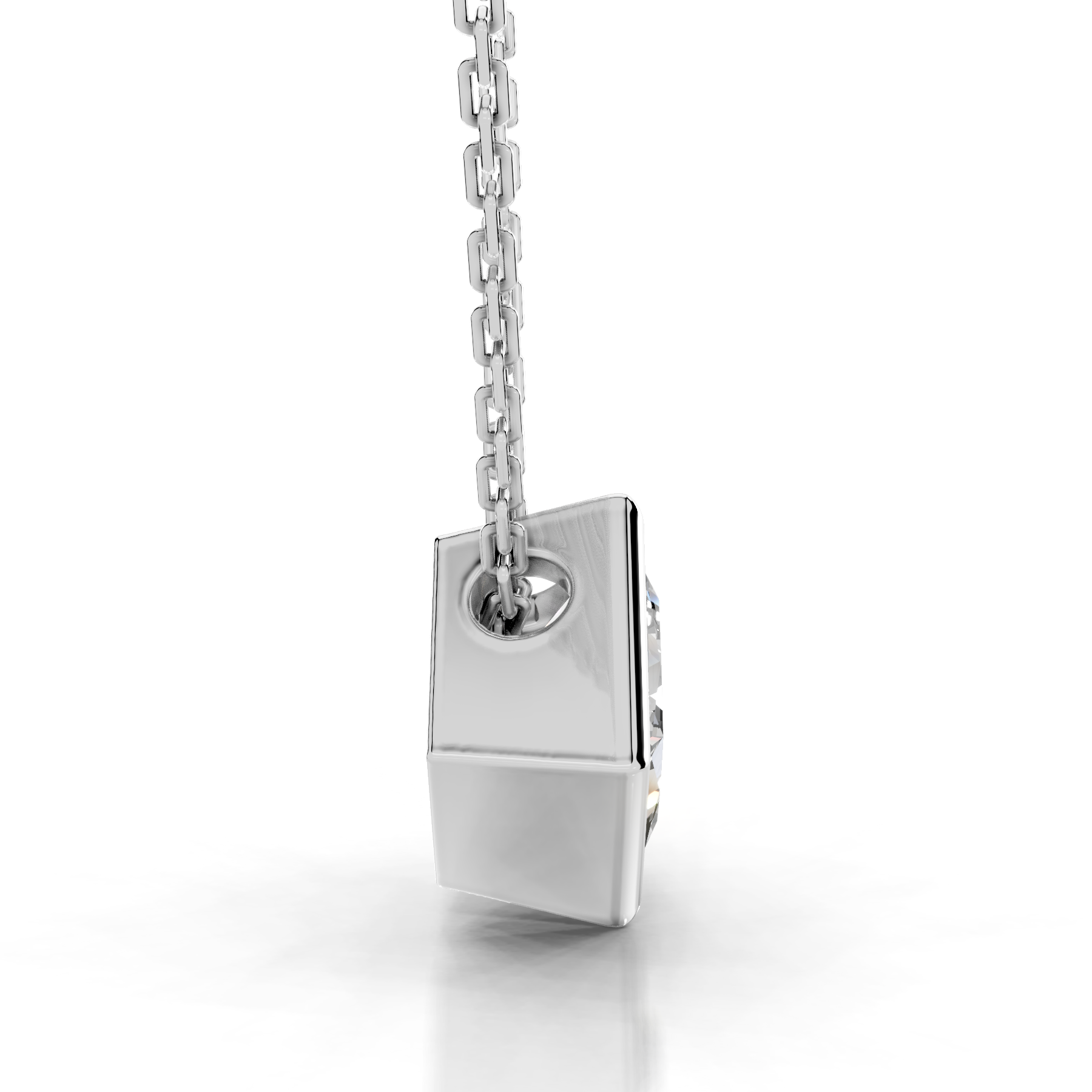 Brianna Lab Grown Diamond Pendant (2 Carat) -18K White Gold、mySite、hinf8tx79
