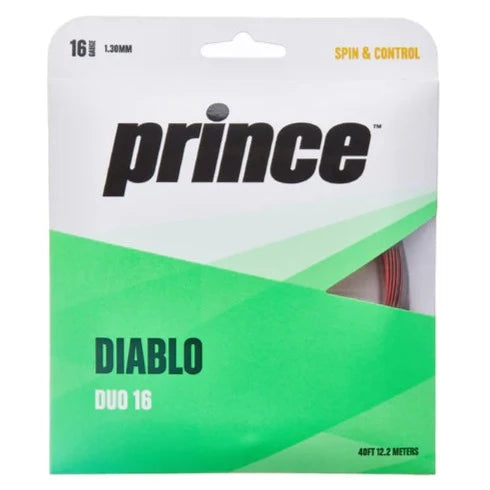 Prince Diablo Duo 16/1.30 Tennis String (Black/Red)、mySite、neckold