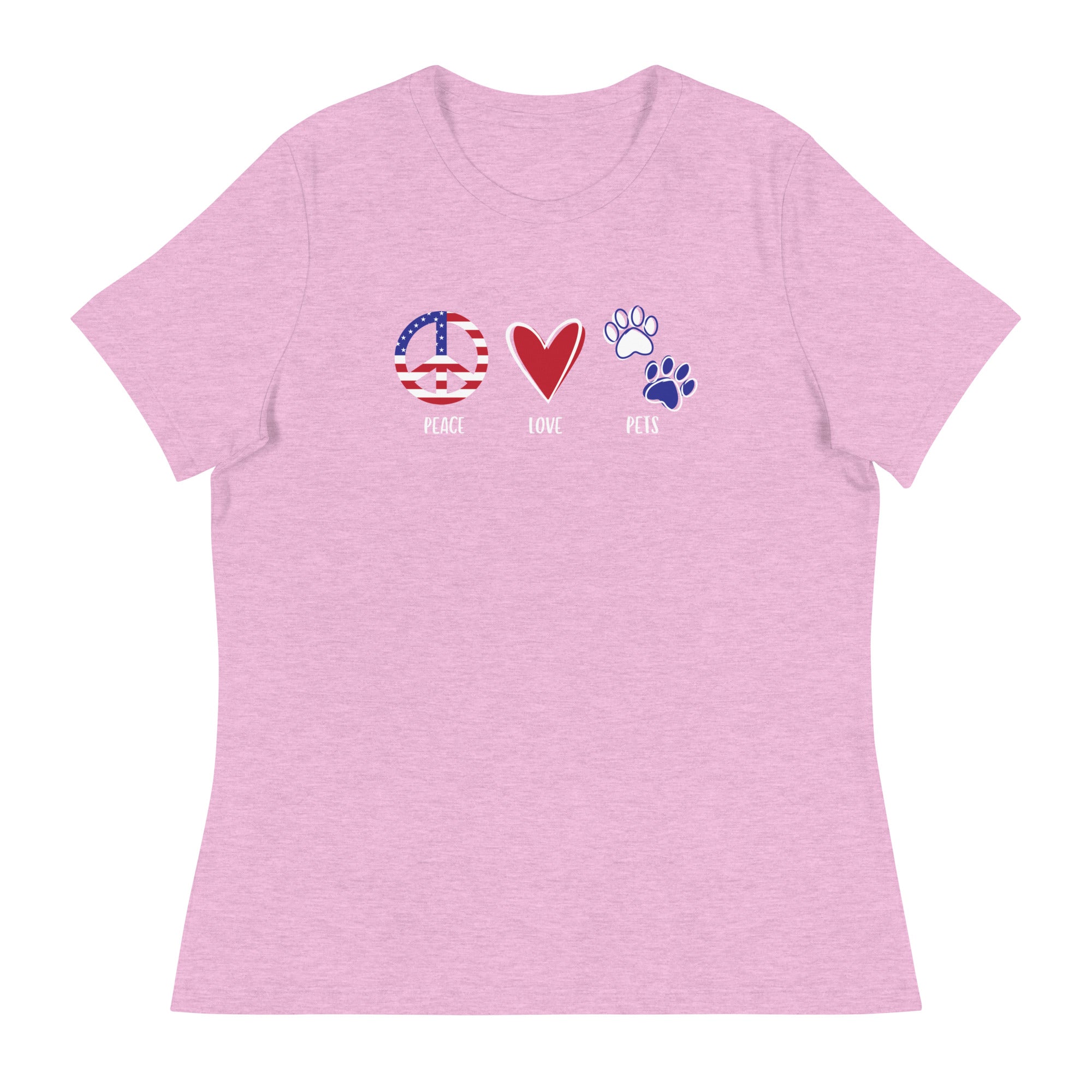 Peace Love & Pets Relaxed T-Shirt、mySite、camillekostekn