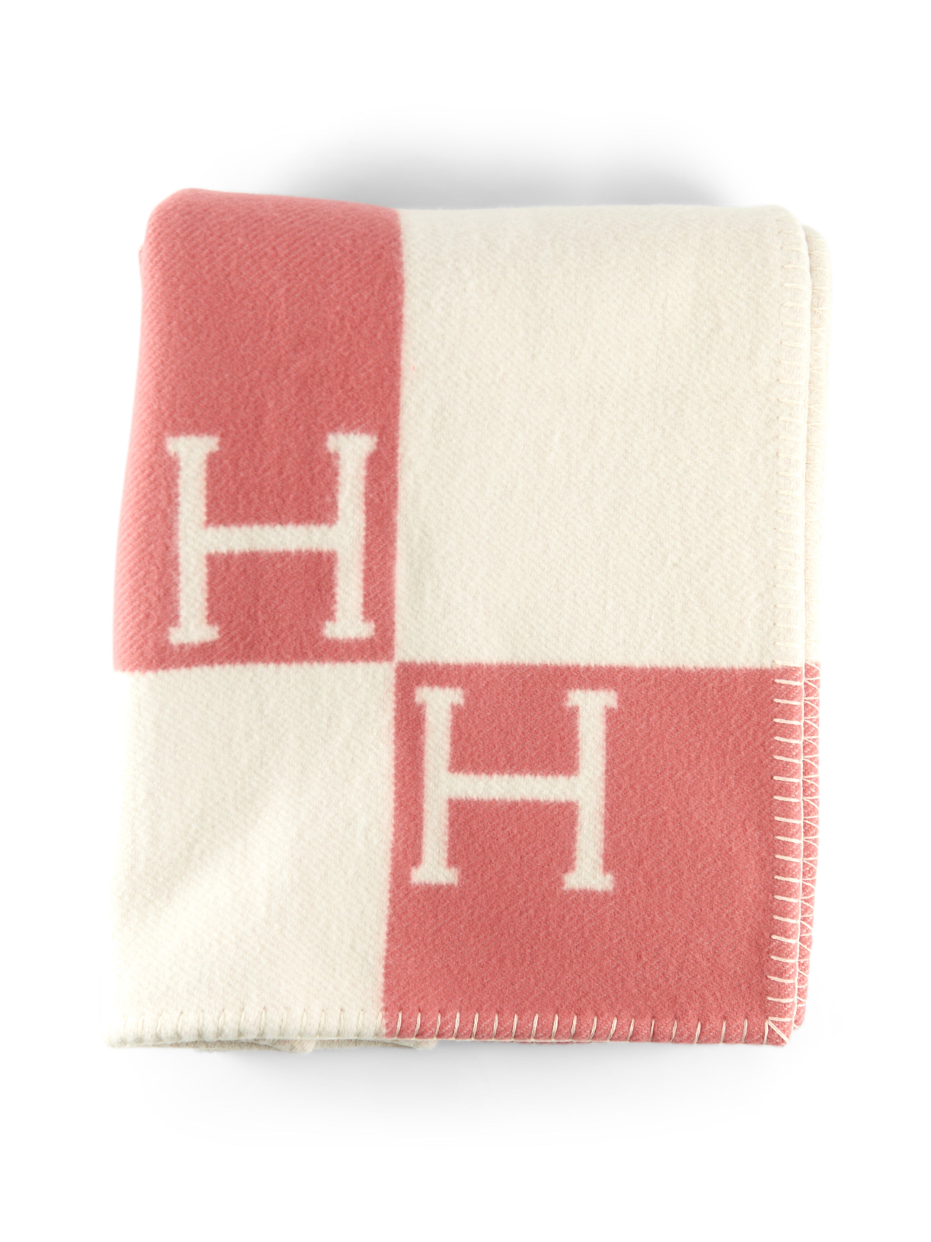 Hermès Avalon Baby Blanket (Rose Airelles/Blanc)、mySite、garminoutage.com