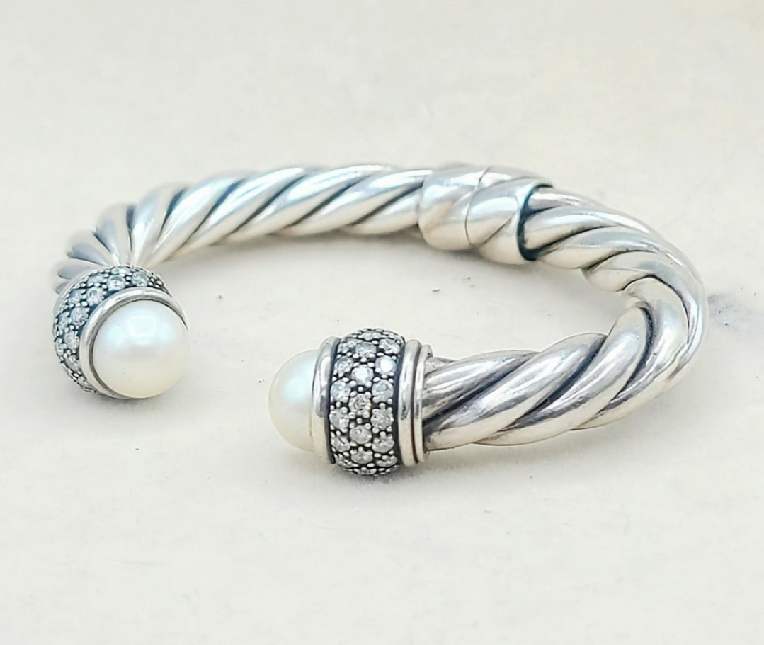 David Yurman Moonlight Ice Bracelet 10mm 鈥? Pearl & Diamonds、mySite、hinf8tx79