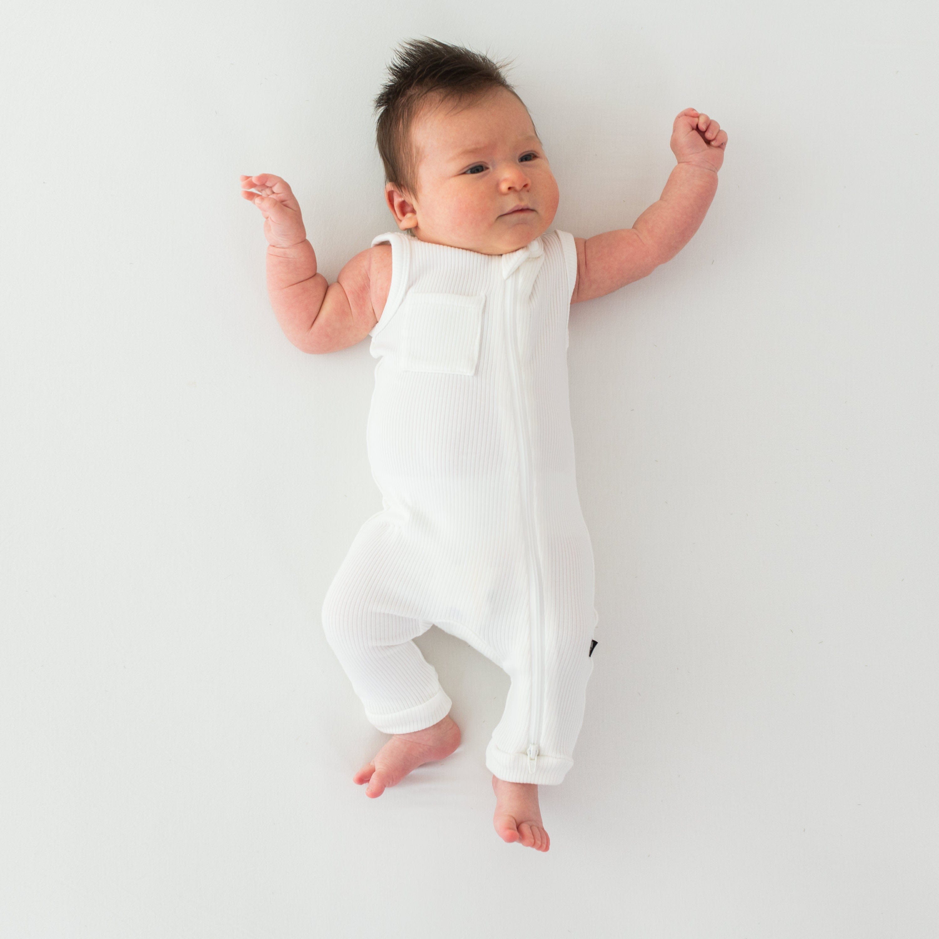  Ribbed Zippered Sleeveless Romper in Cloud、mySite、layawaytickets