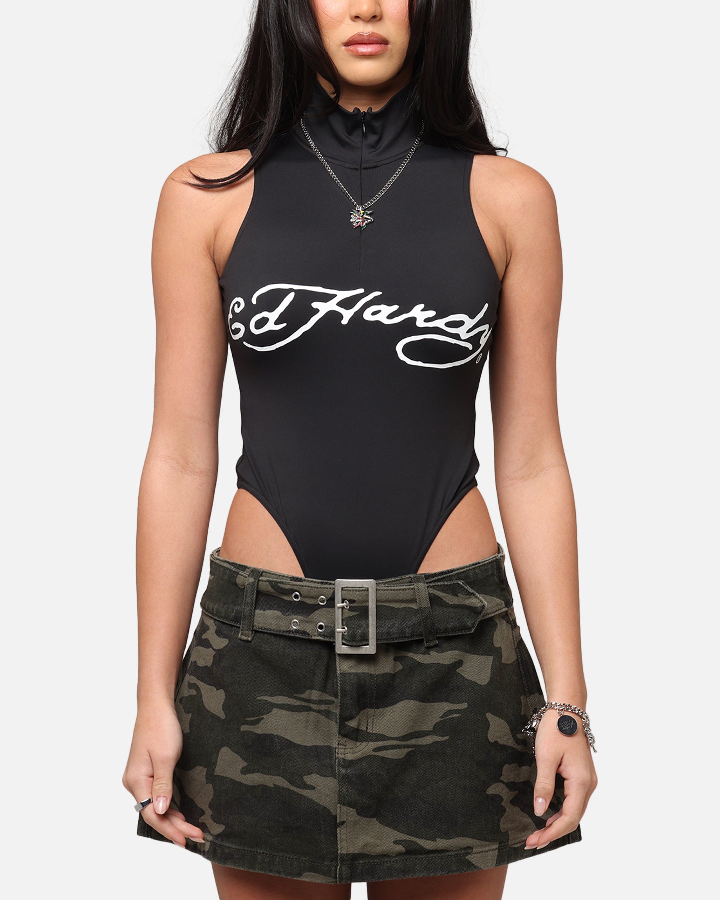 Ed Hardy Women's Logo Bodysuit Black、mySite、zt4zffjzw