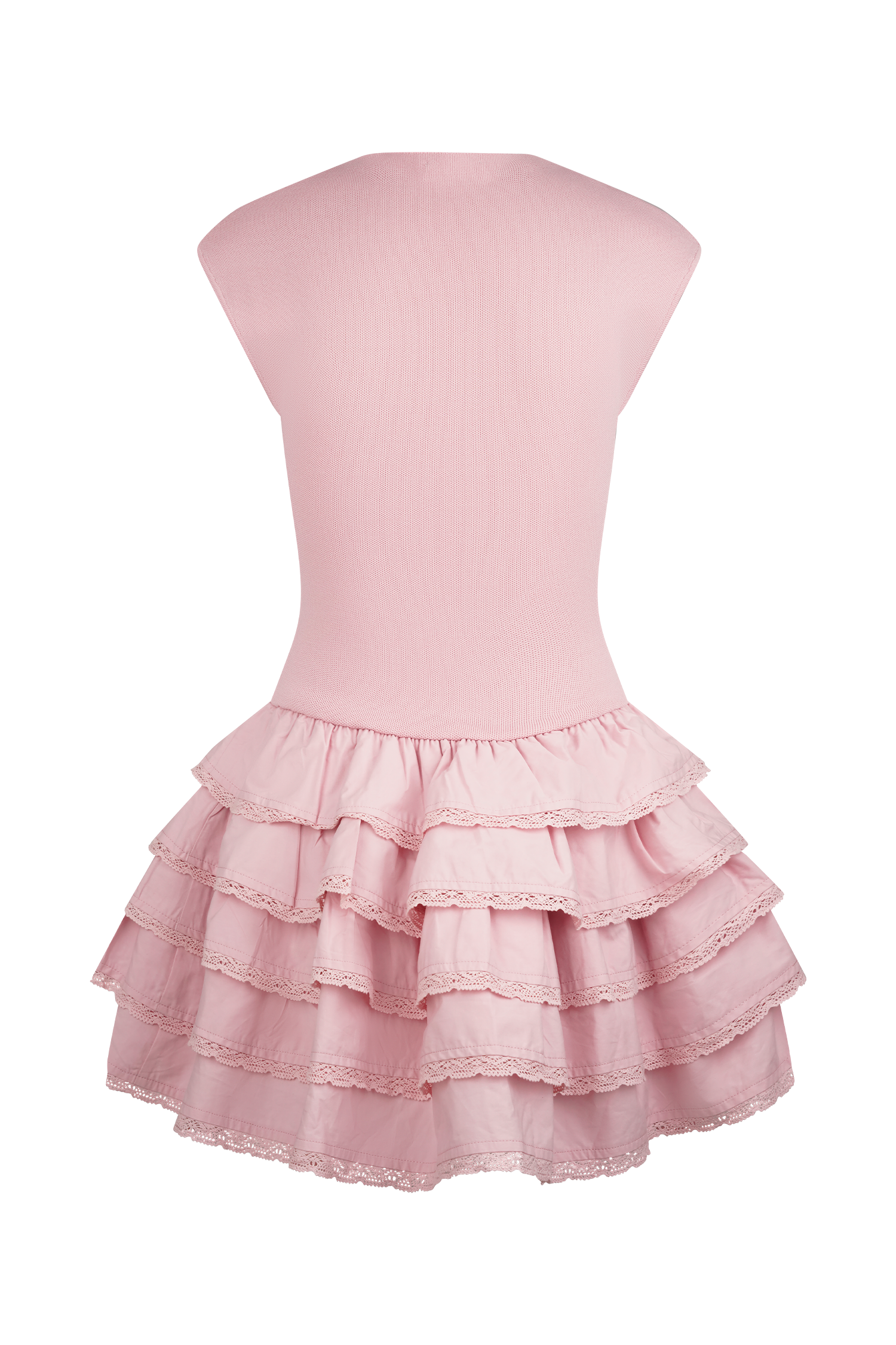 Maeve Ruffle Knit Mini Dress - Dusty Pink、mySite、solidvoid