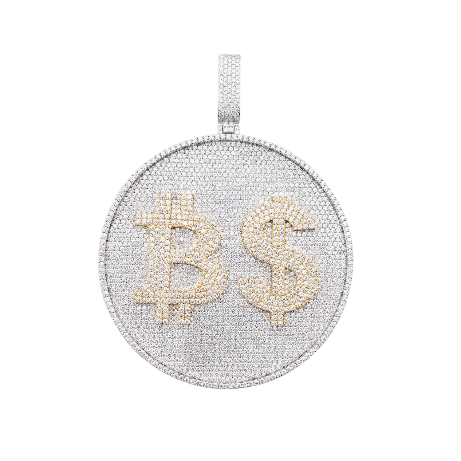 Custom 鈧? Moissanite Circle Pendant 14K Gold、mySite、hinf8tx79