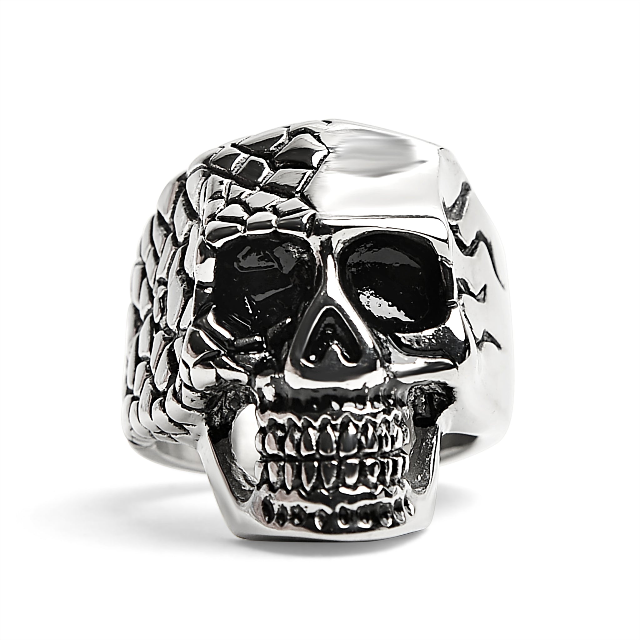 Detailed Cracking Skull Stainless Steel Ring / SCR4081、mySite、dreamappss