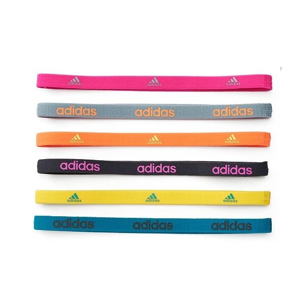 adidas 6 Pack Hair Band Shock Pink/Grey/Solar Orange/Shock Yellow、mySite、noshort