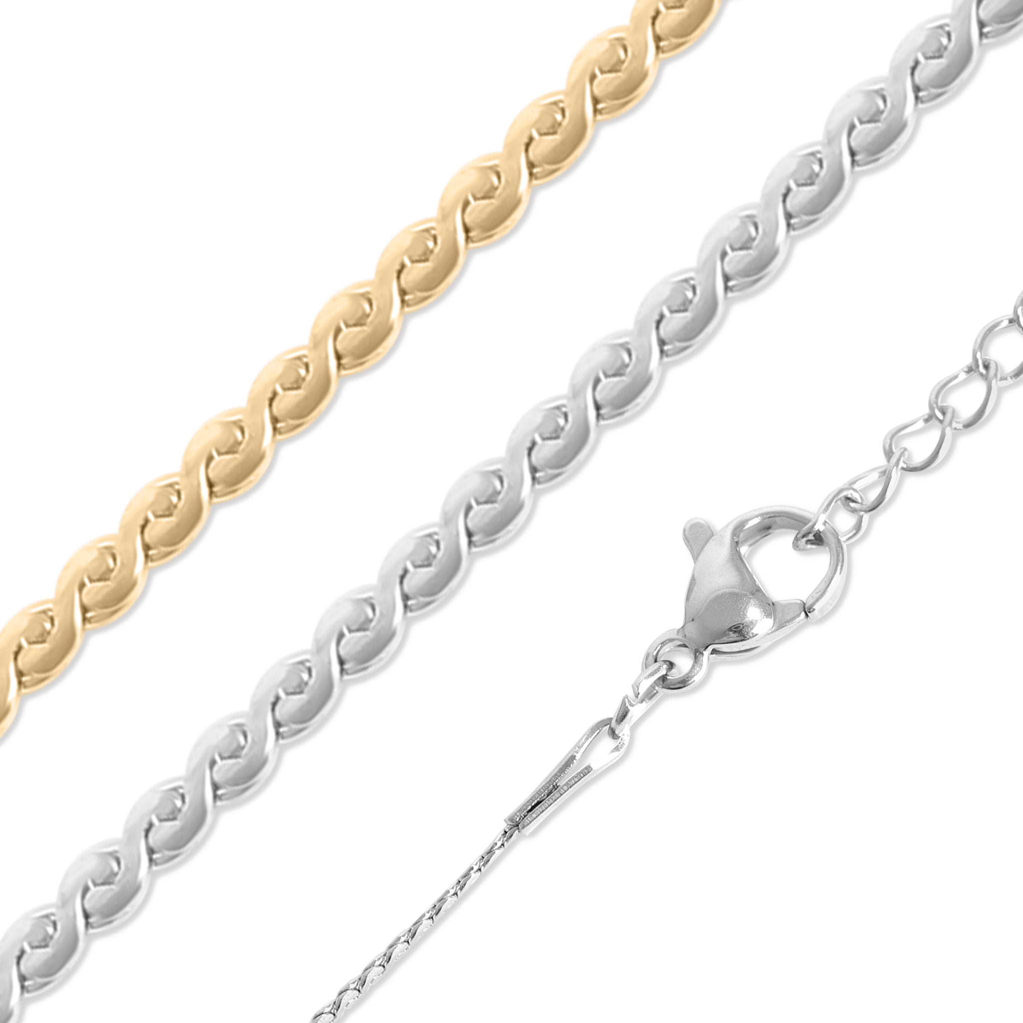 18K Gold PVD Stainless Steel Serpentine Chain Necklace / CHN3013、mySite、dreamappss