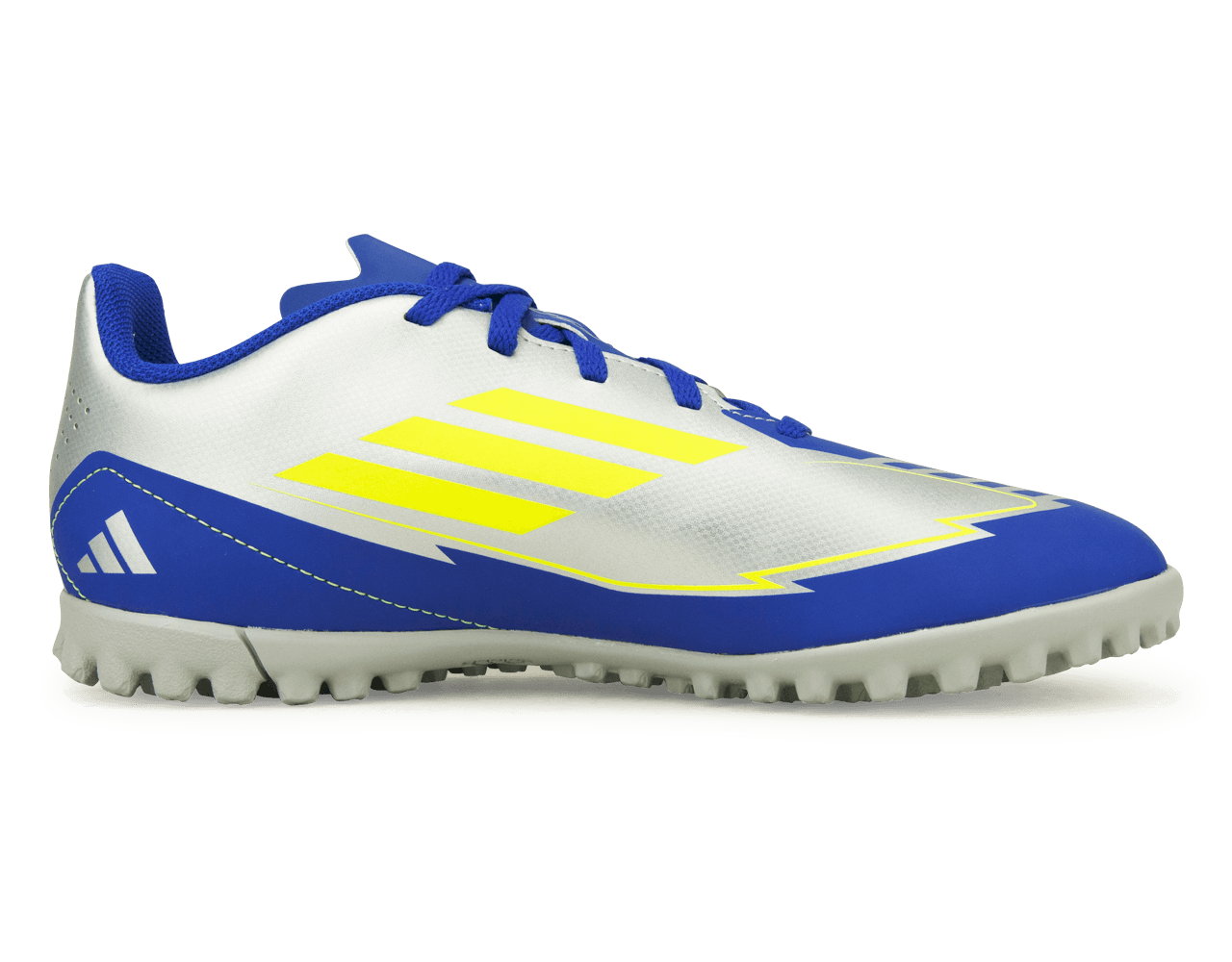 adidas Kids F50 Club Messi TF Silver/Volt/Blue、mySite、noshort