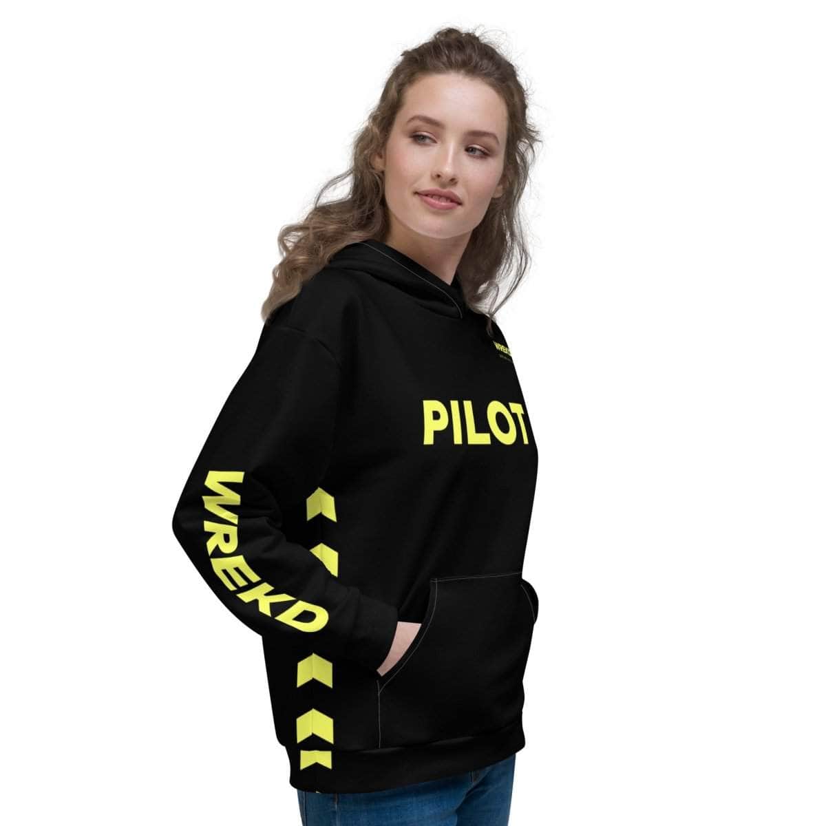  WREKD Drone Racing Unisex Hoodie - Black、mySite、merchandisen