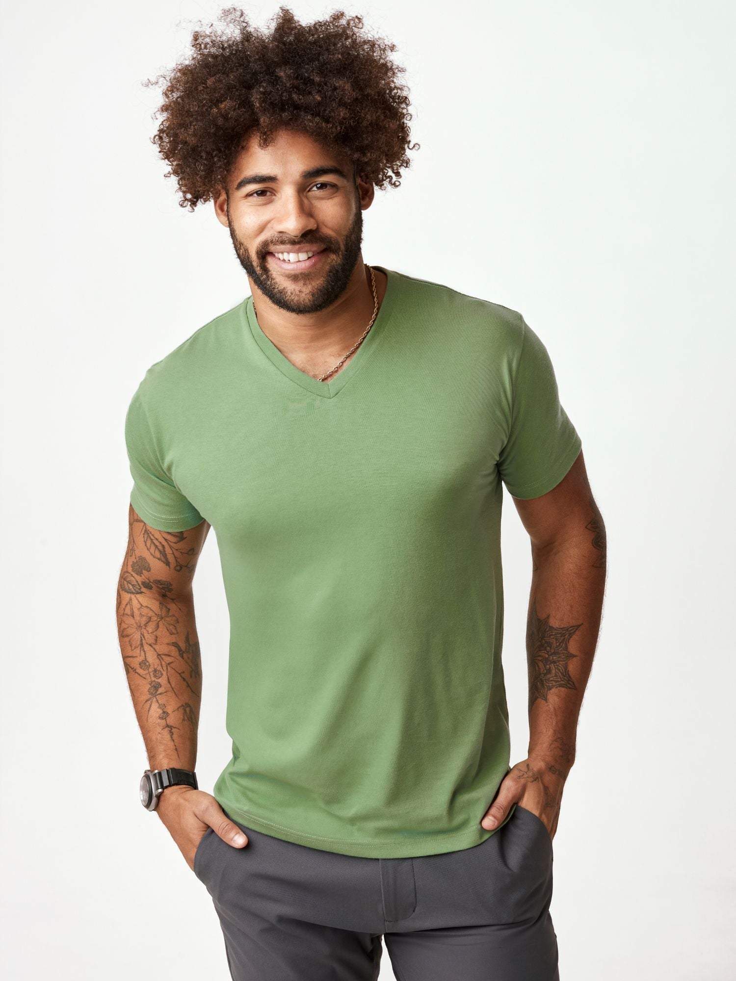 Cactus Green V-Neck FINAL SALE、mySite、ghnorth