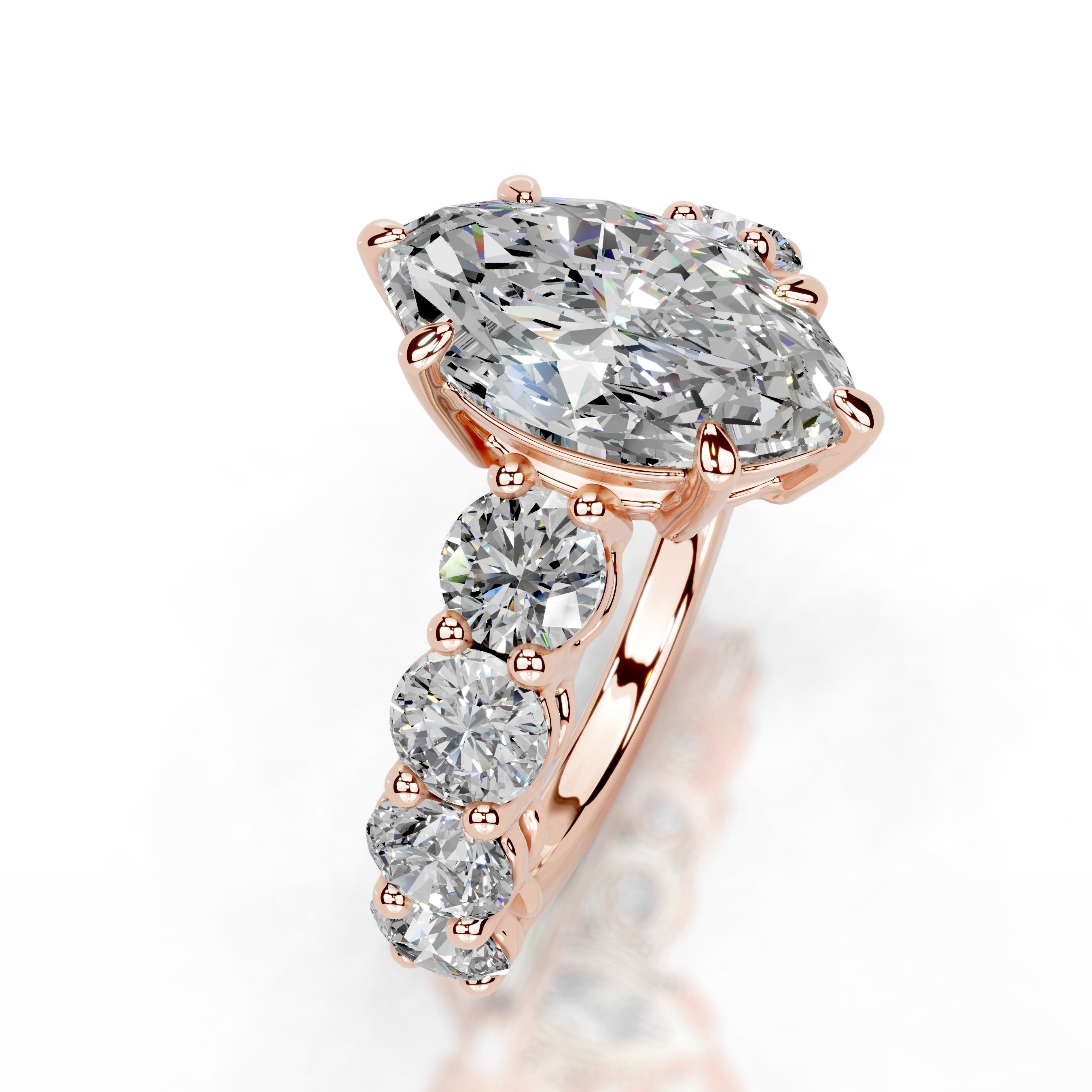 Odin Moissanite & Diamond Ring - 14K Rose Gold、mySite、hinf8tx79