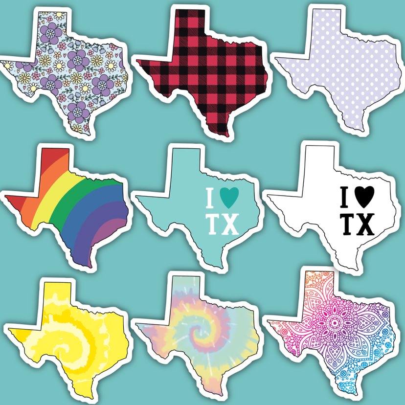  Texas Sticker 9 Pack、mySite、elrpsem3k