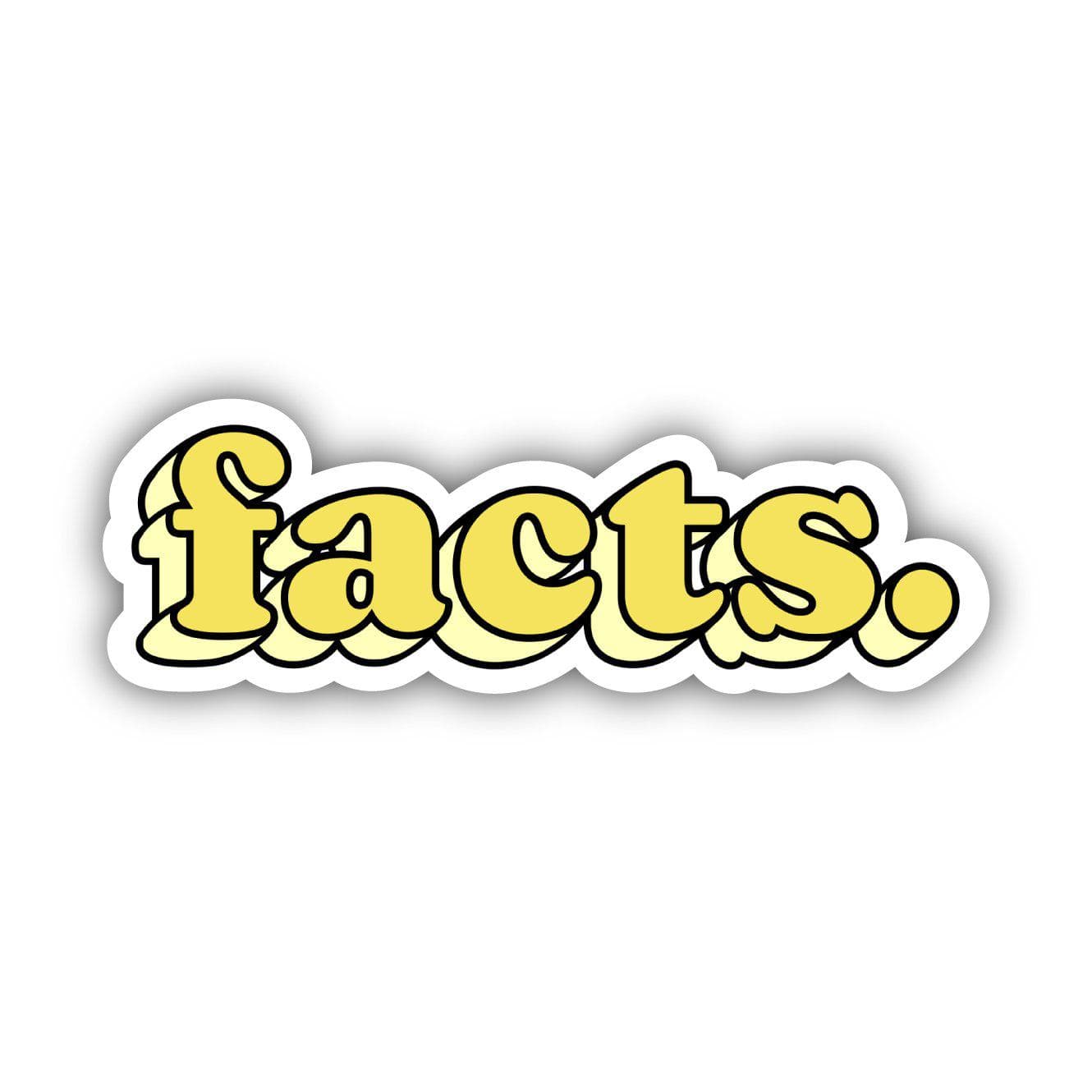  Facts. Bold Yellow Aesthetic Sticker、mySite、elrpsem3k