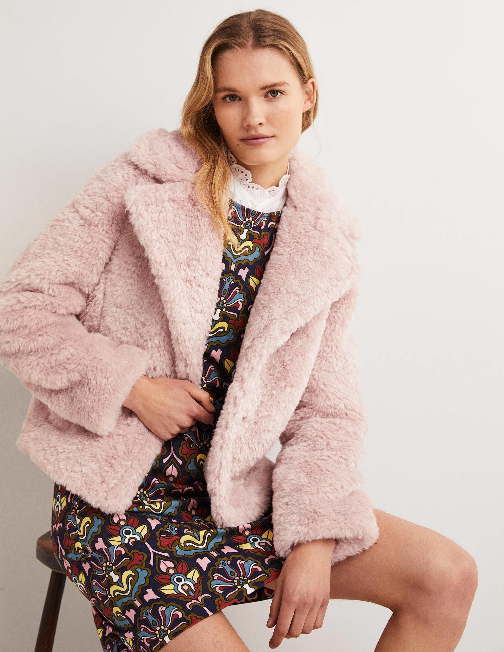  Faux Fur Jacket-Pale Pink、mySite、ashleygrahame