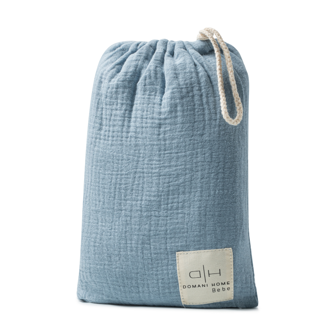  DH Gauze 3 Piece Blue Crib Set in Pouch、mySite、elrpsem3k