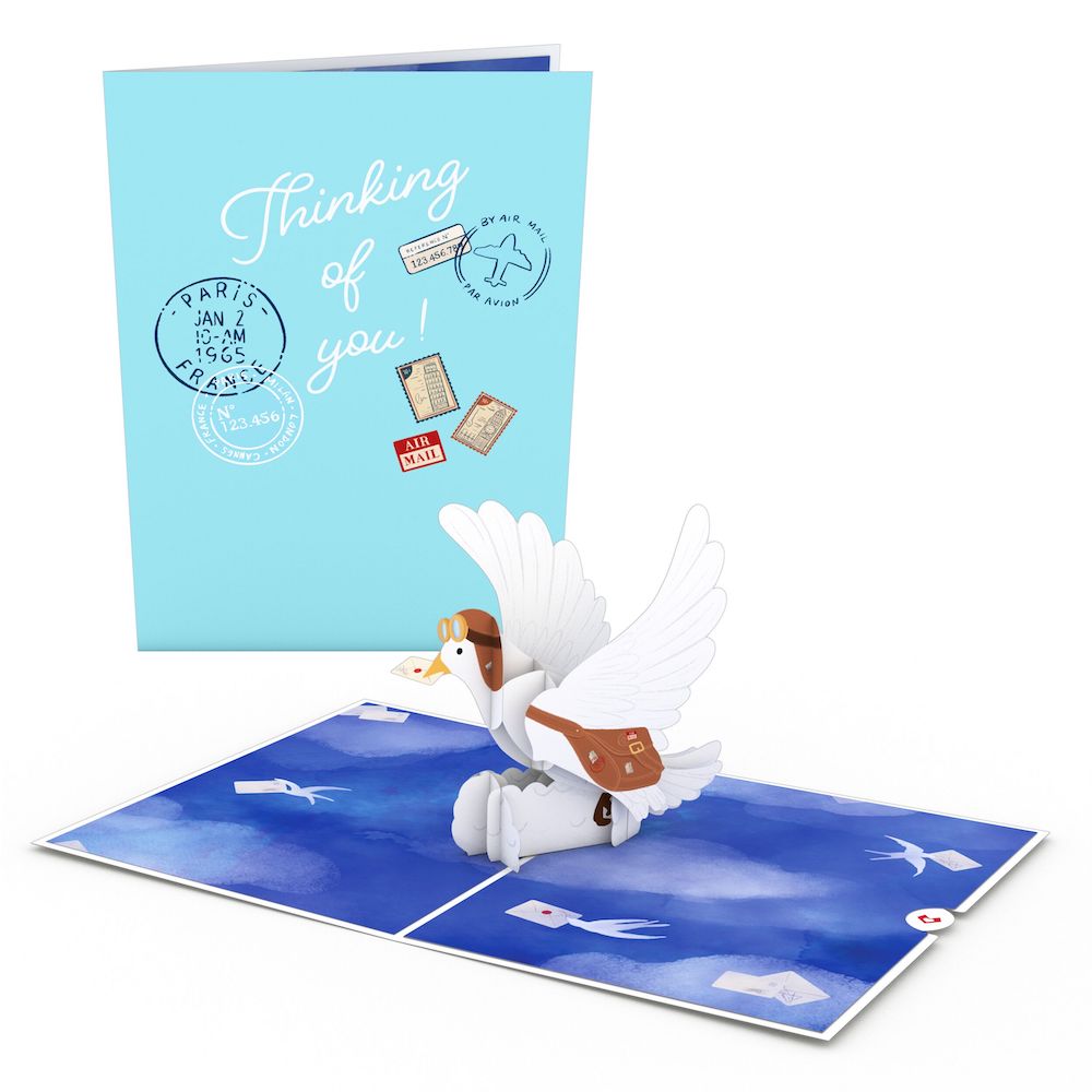 Thinking of You Messenger Bird Pop-Up Card、mySite、solidvoid