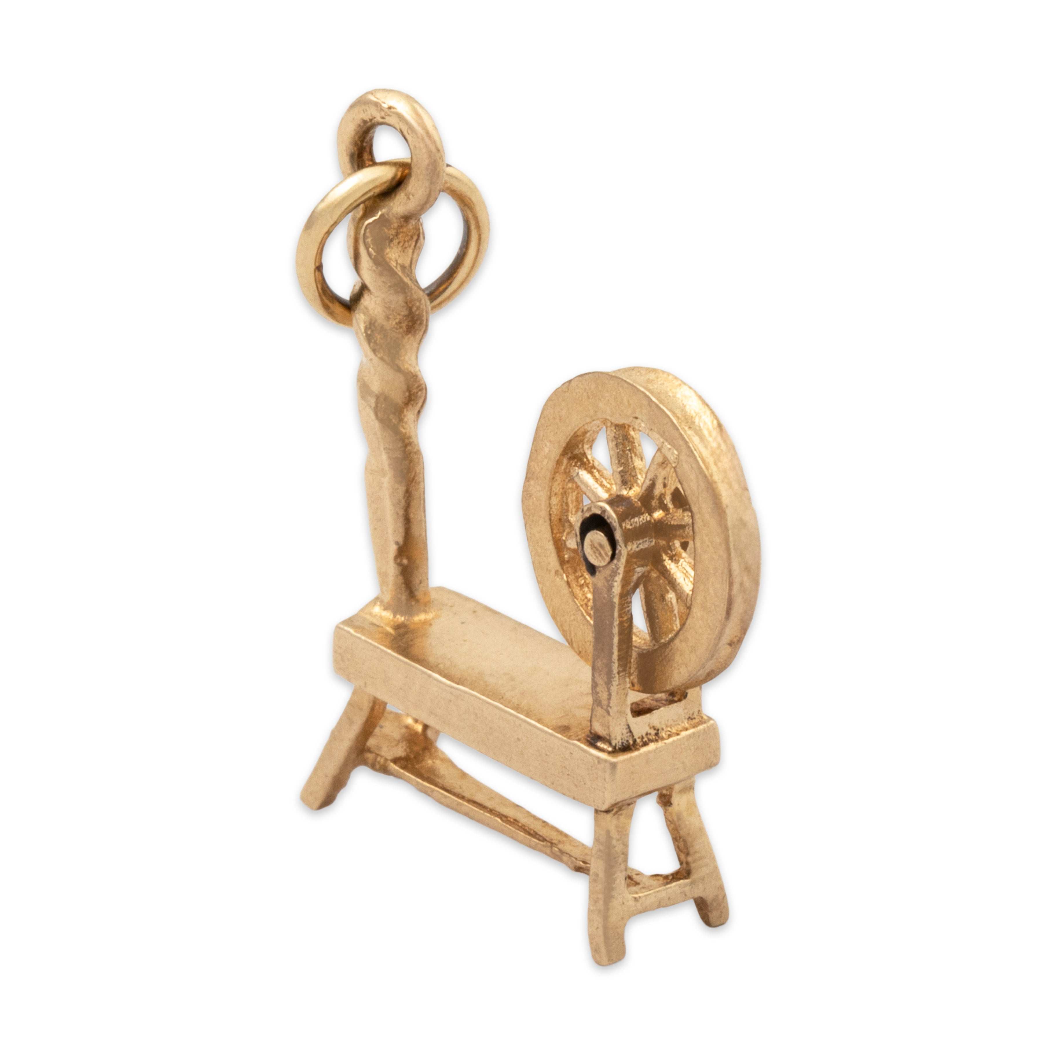 Vintage 9k Yellow Gold Articulated Spinner's Loom Pendant / Charm、mySite、hinf8tx79