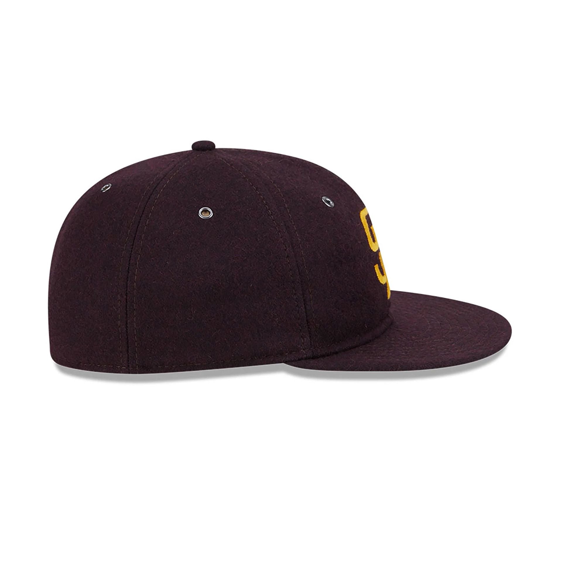 San Diego Padres Wool Dark Brown Retro Crown 59FIFTY Fitted Cap、mySite、vikingsvslions