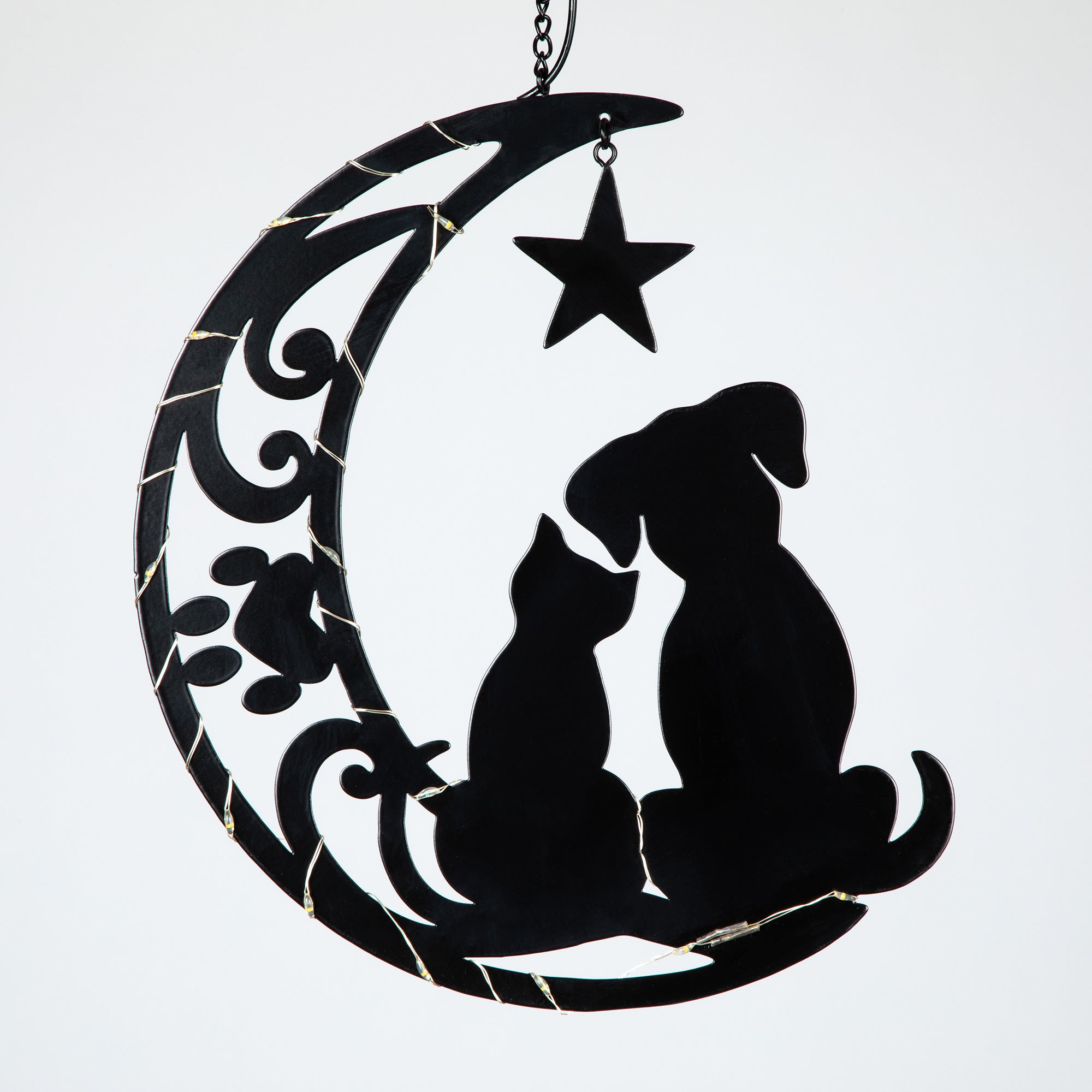 Star Gazing Pets On The Moon Solar Hanging Light、mySite、camillekostekn