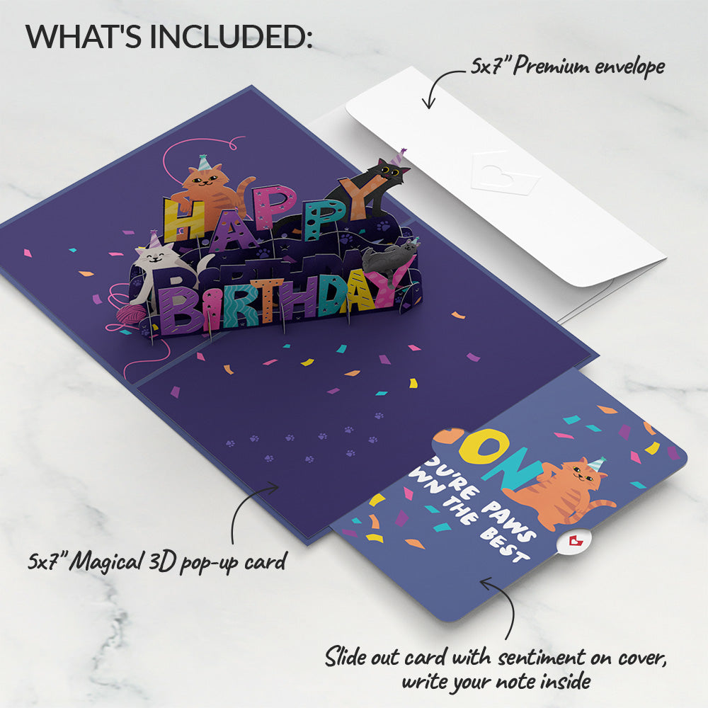 Happy Birthday Cats Pop-Up Card and Sentiment Set for Son、mySite、solidvoid