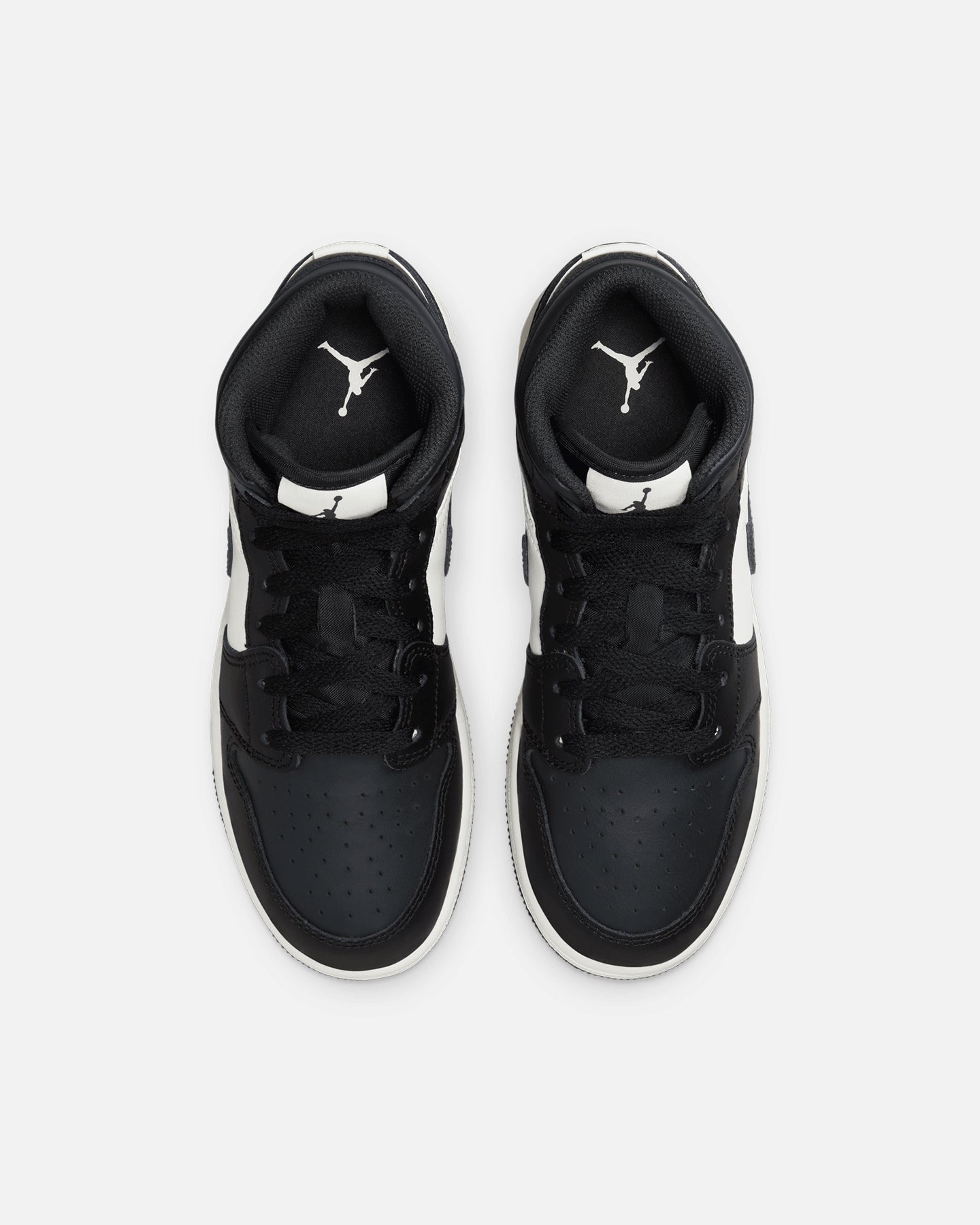 Jordan Kids' Air Jordan 1 Mid (GS) Black/White、mySite、zt4zffjzw