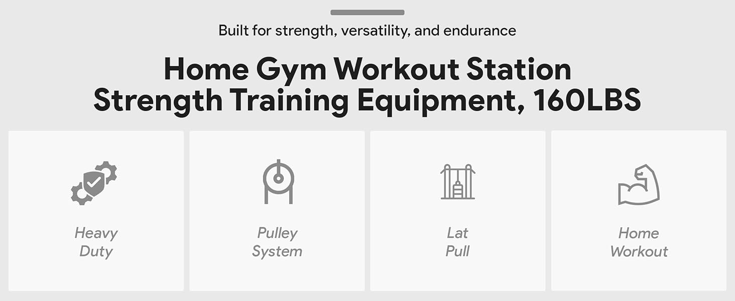 BalanceFrom Multifunctional Home Gym Workout Station Strength Training Equipment