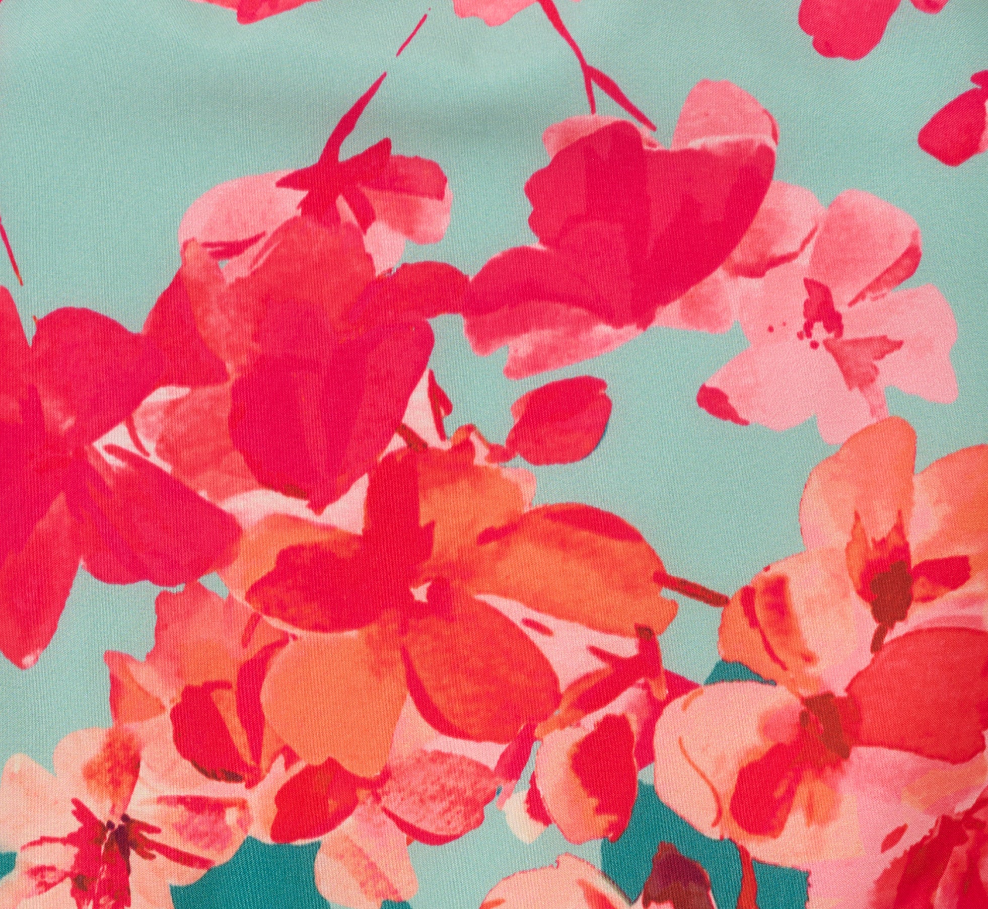 Plus Size Floral Chiffon Midi Halter Dress In Turquoise Multi、mySite、solidvoid