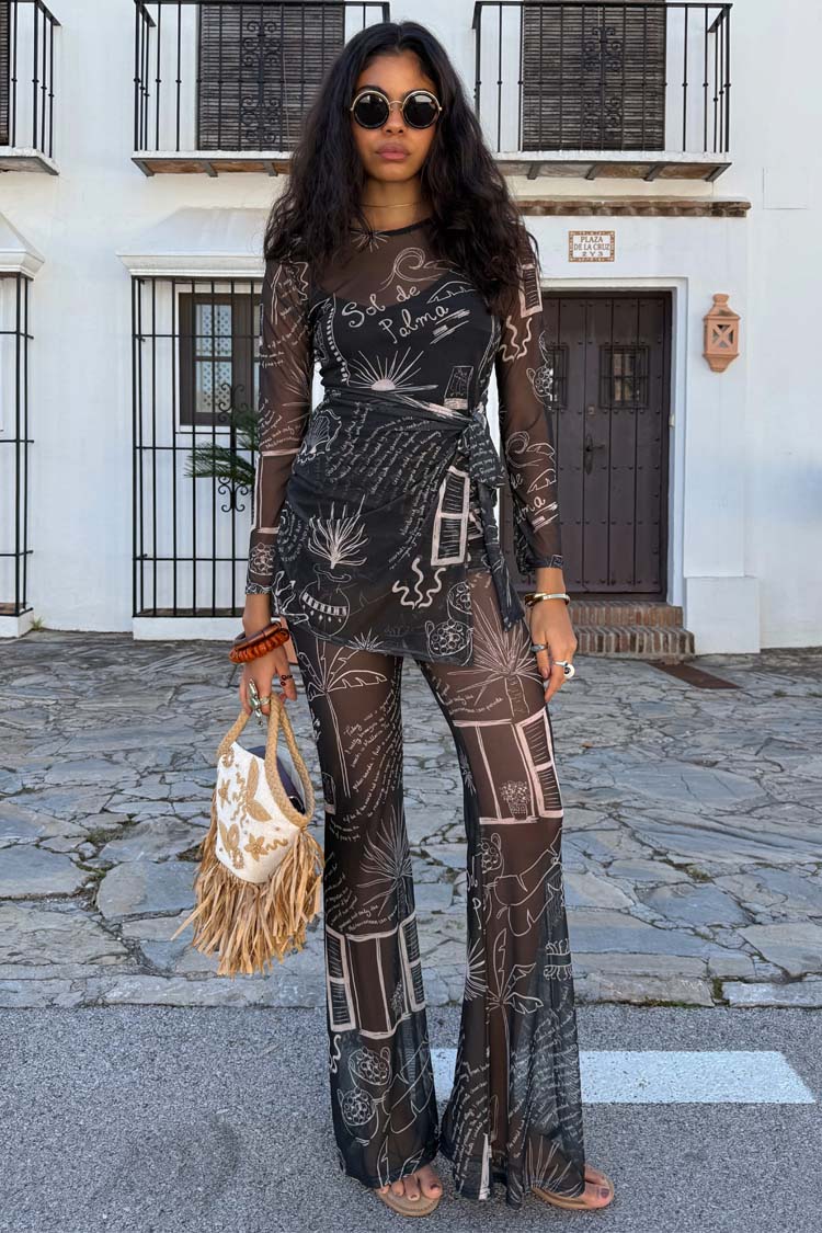 Mono Palma Mesh Mini Wrap Dress、mySite、solidvoid