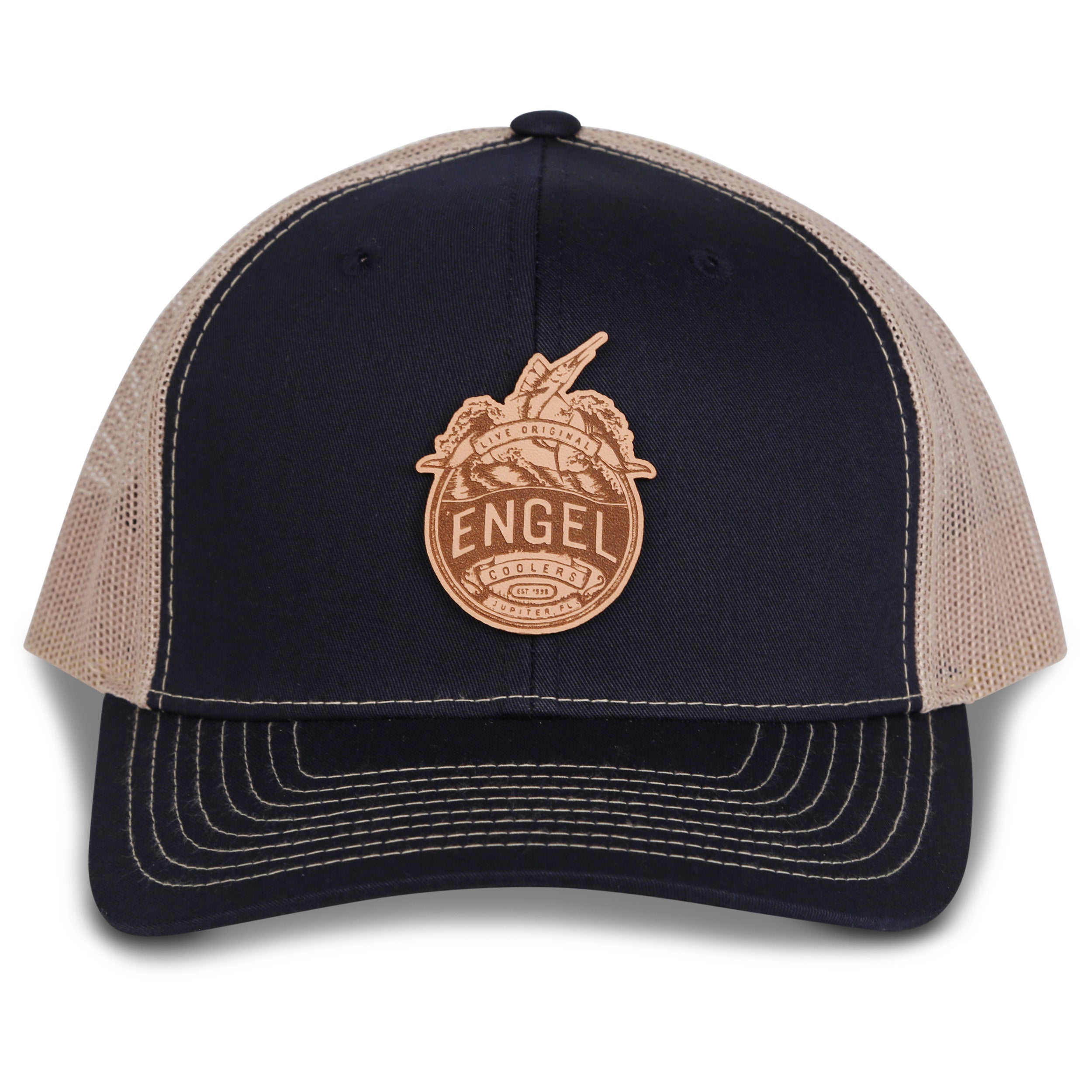 Engel Columbia Navy & Khaki 112 Trucker Cap by Richardson®、mySite、noshort