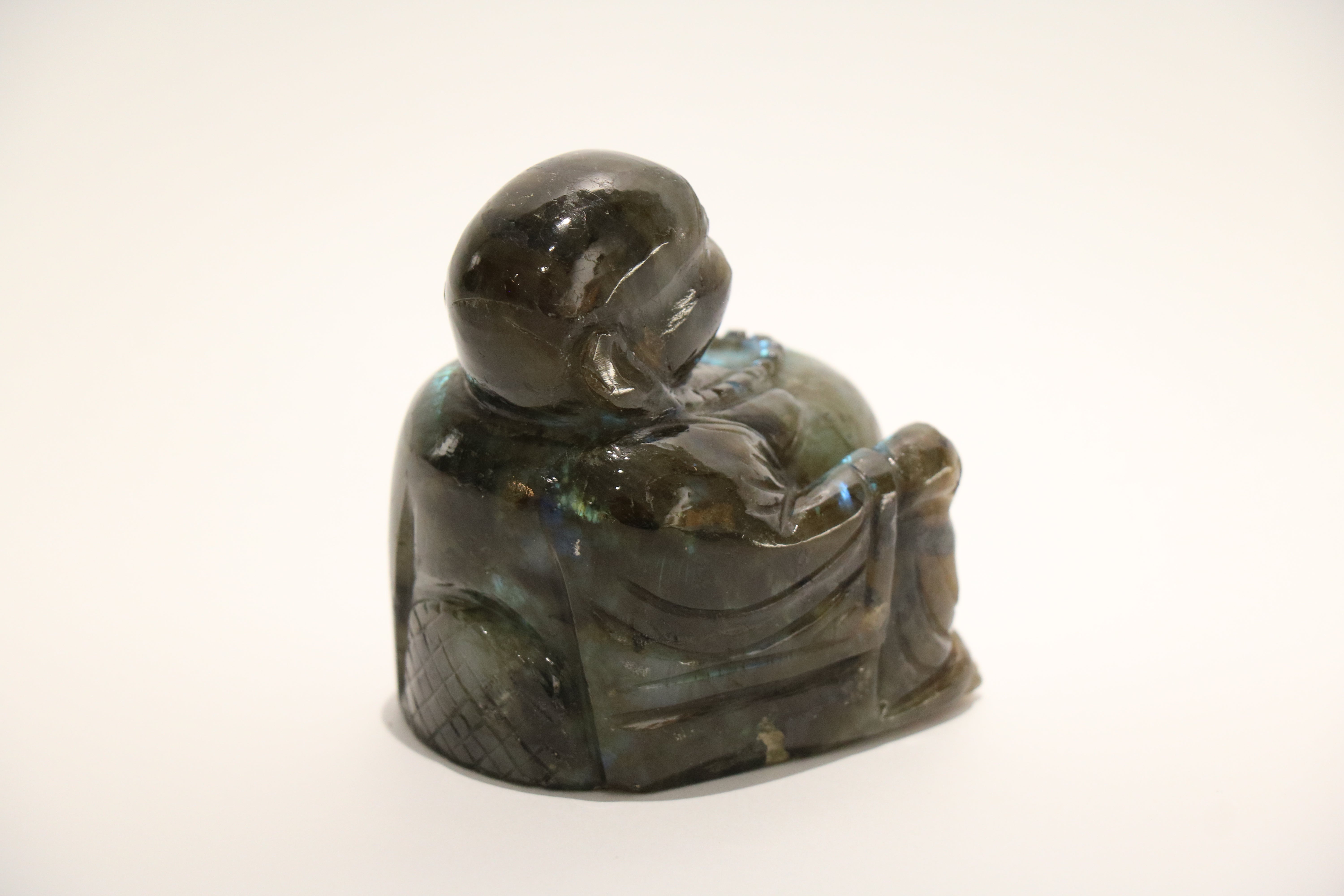 Laughing Buddha - Labradorite (8 cm)、mySite、topwebapps