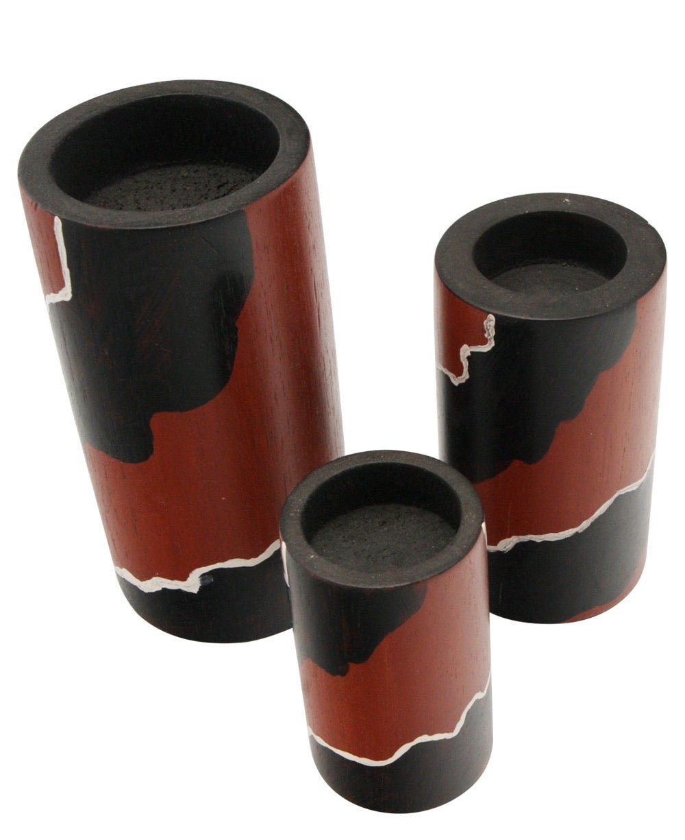 Fair Trade Wooden Sienna Candleholders, Ghana、mySite、topwebapps