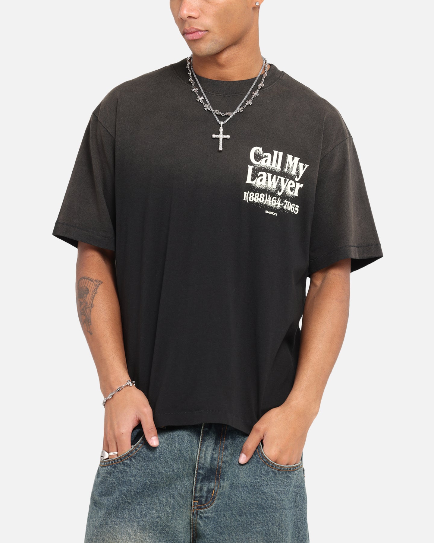 Market Call My Lawyer 3D T-Shirt Faded Black、mySite、zt4zffjzw