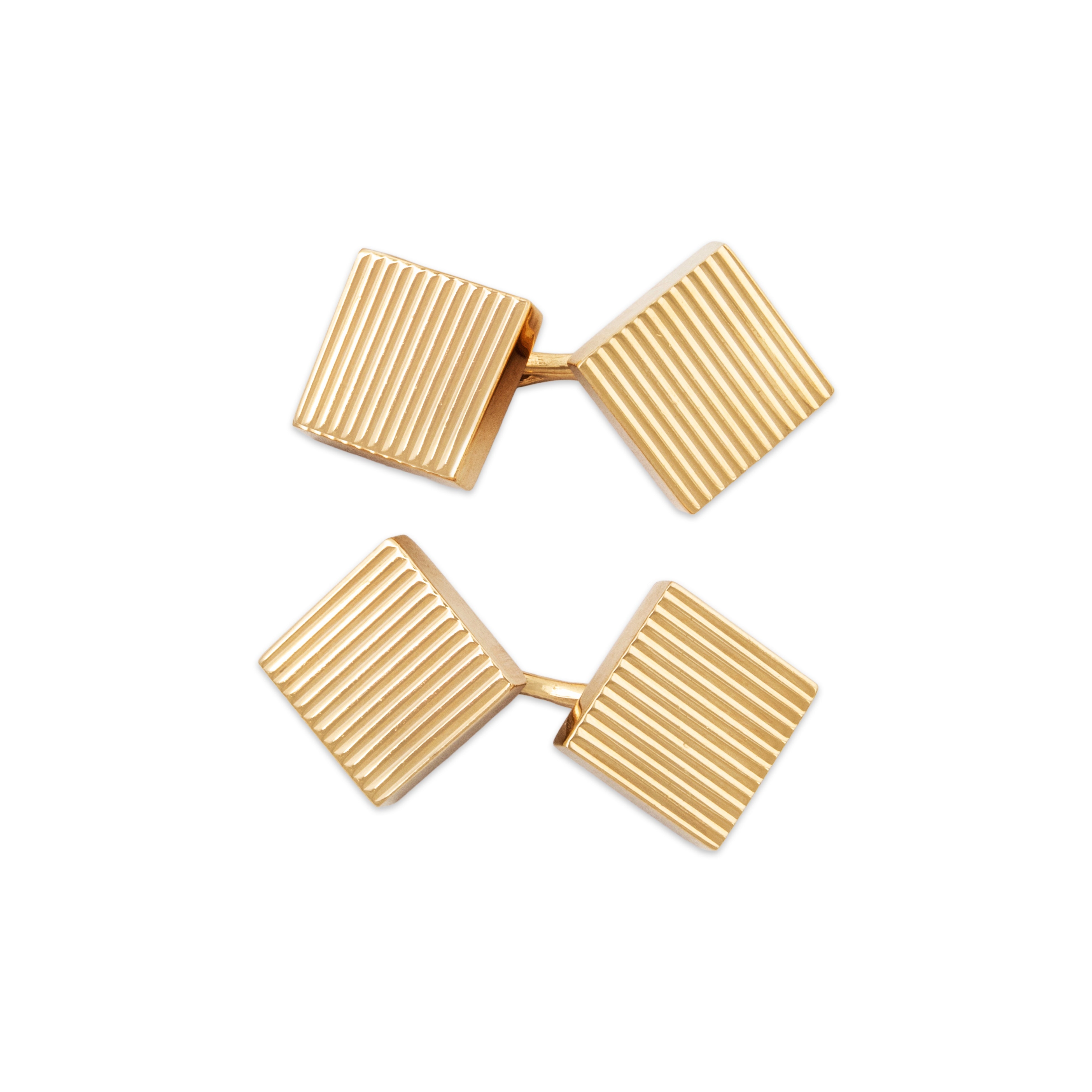 Vintage Tiffany & Co. 14k Yellow Gold Mid-Century Square Cufflinks、mySite、hinf8tx79