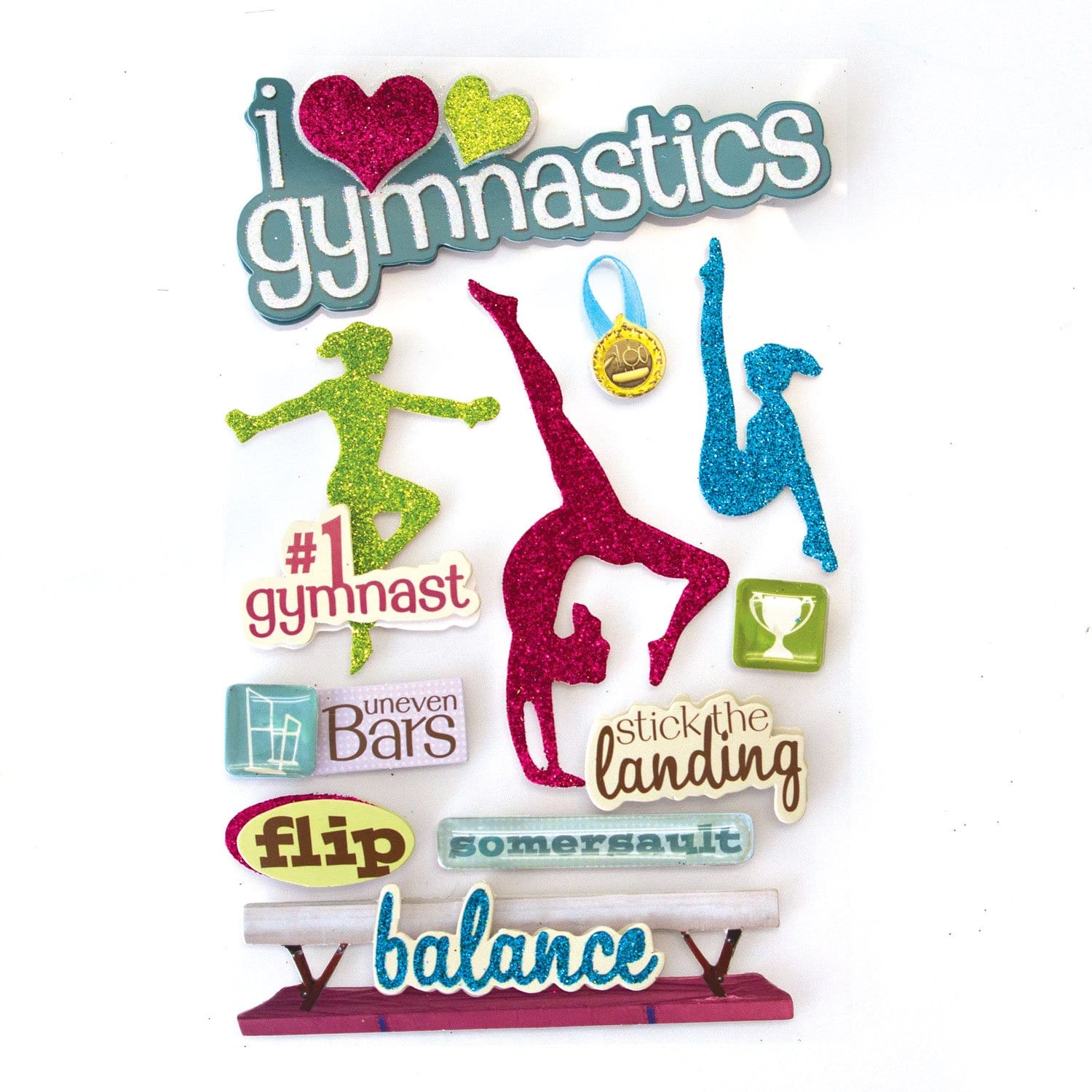  Scrapbook Stickers - 3D Gymnastics I、mySite、ghnorth