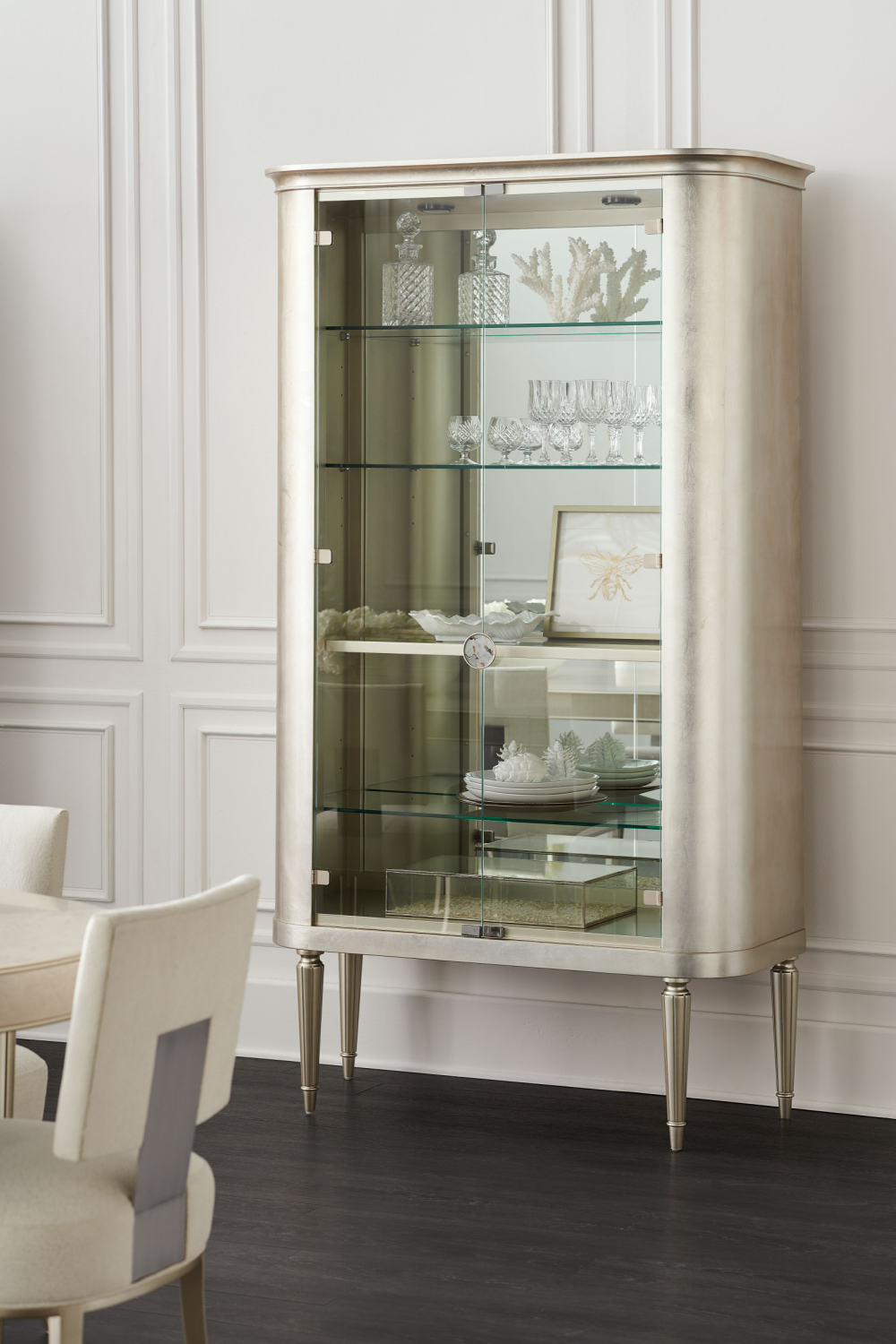 Silver Leaf Display Cabinet | Caracole Time To Reflect、mySite、neckold