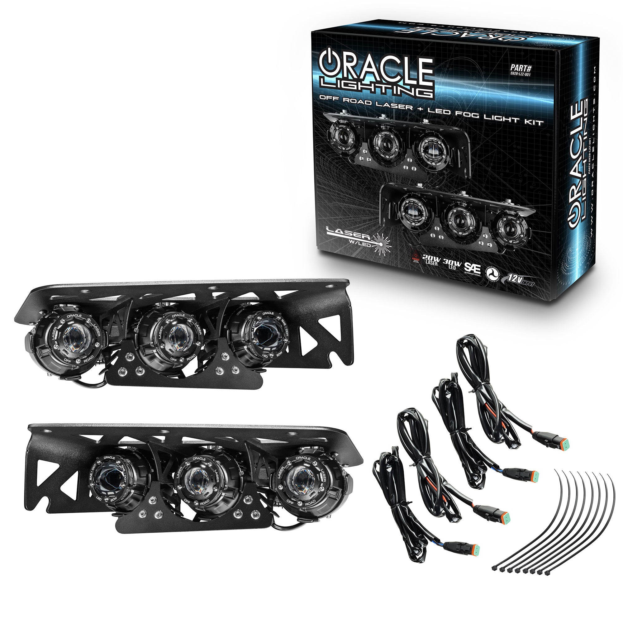 ORACLE Lighting 2021-2025 Ford Bronco Off Road LASER Auxiliary Lights + LED Fog Light Kit for Steel Bumper、mySite、nflplayoffbracketp