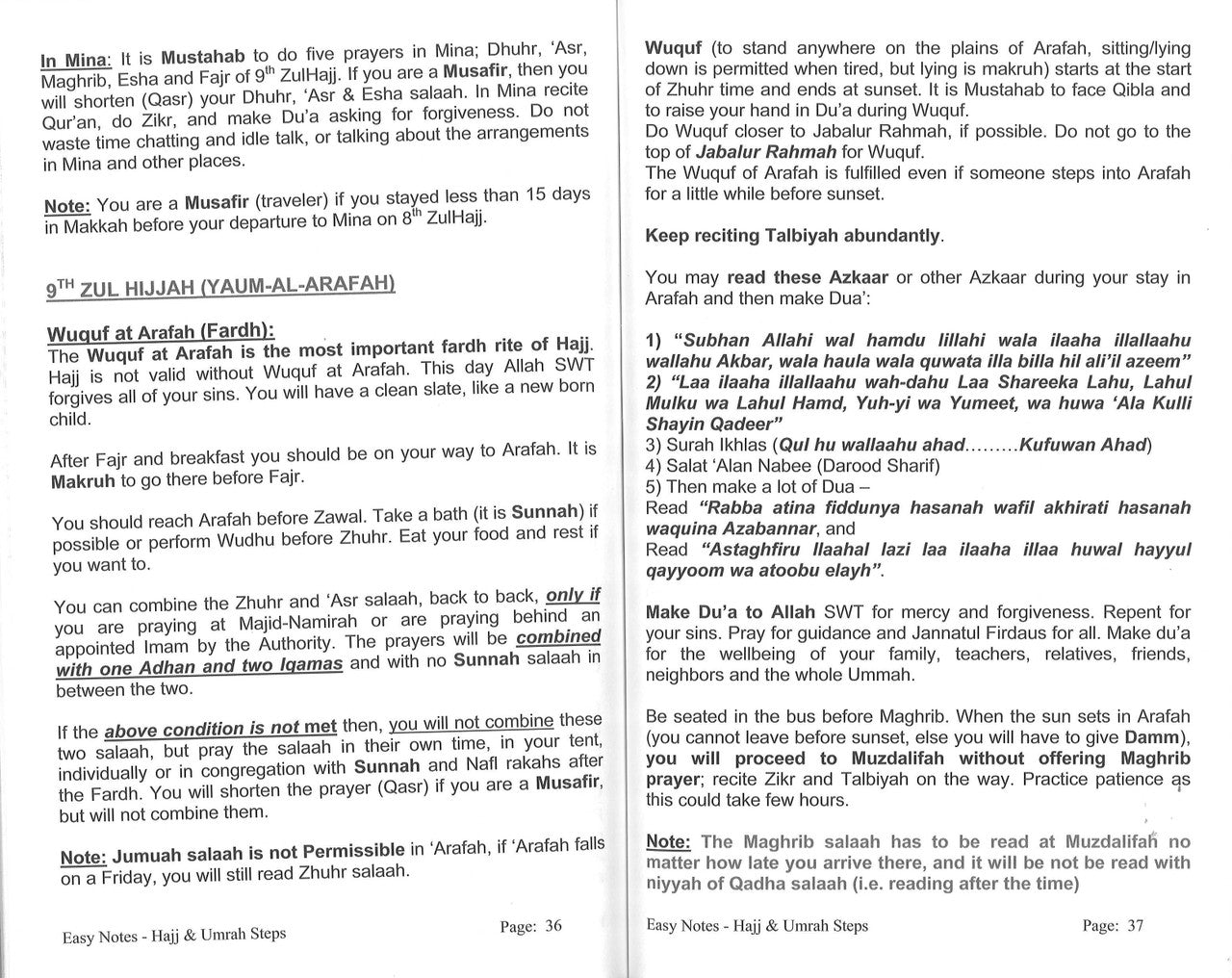 Easy Notes Hajj & Umrah Steps、mySite、topwebapps