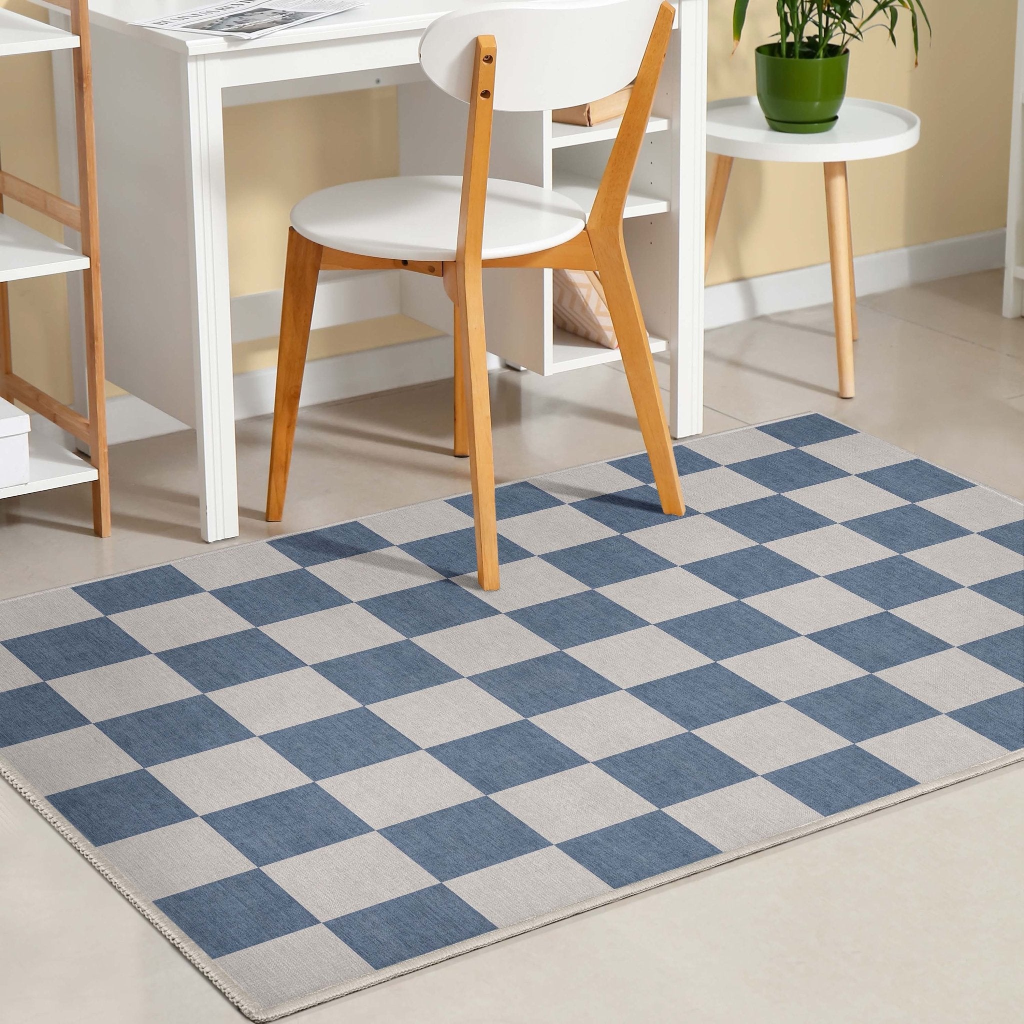 Squares Modern Geometric Boxes Flat-Weave Rug、mySite、gigharbornorthrealestate