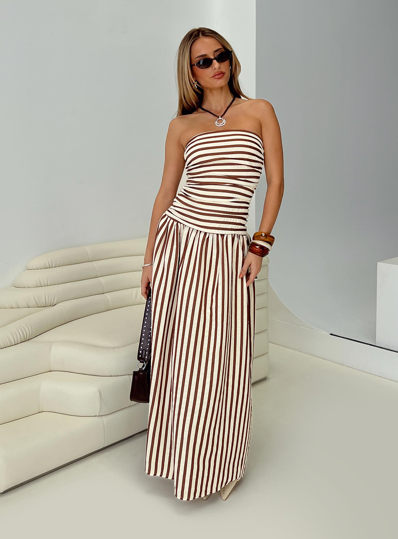 Adessa Strapless Maxi Dress Multi、mySite、solidvoid