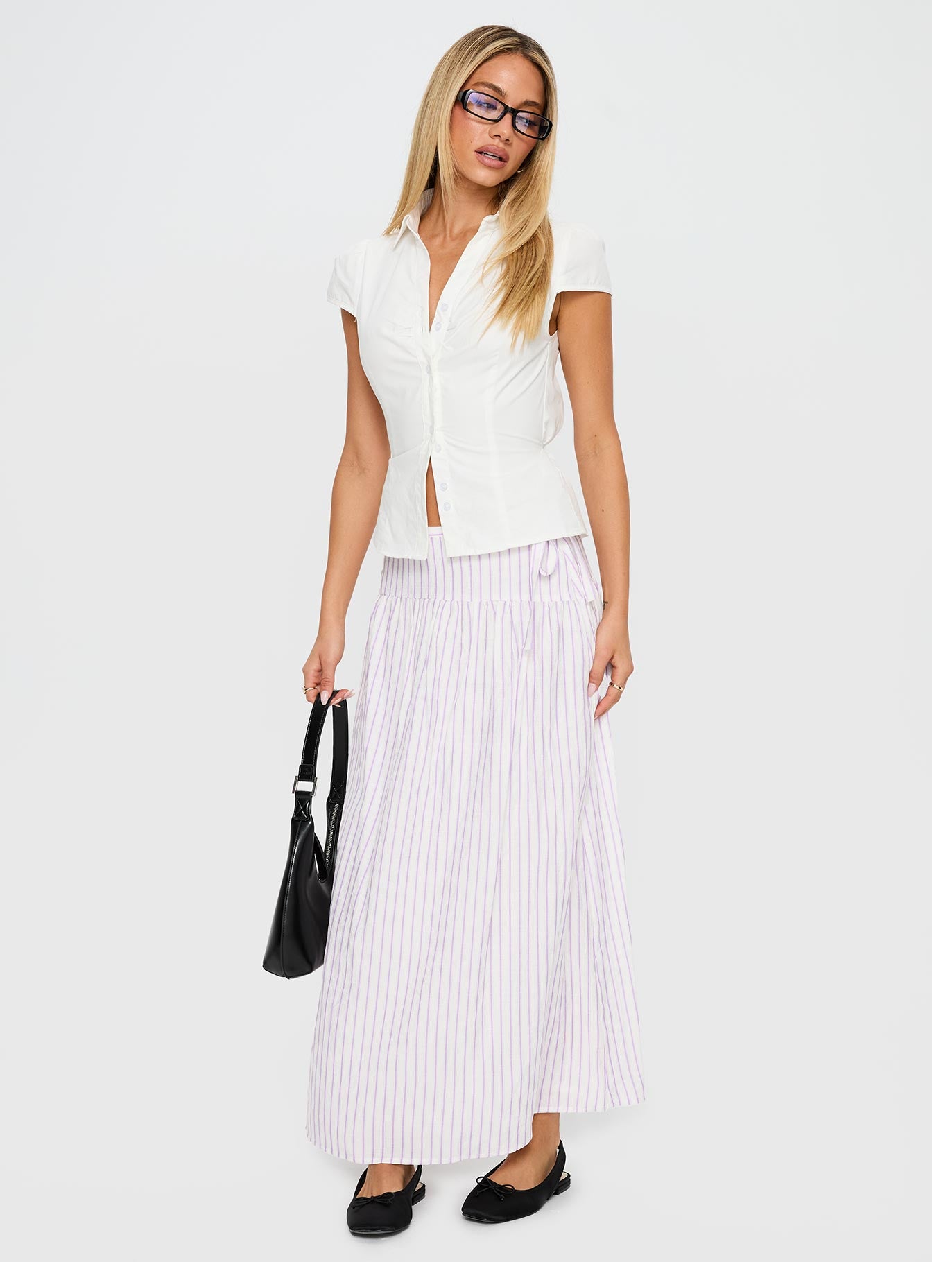 Antheia Maxi Skirt White Multi、mySite、solidvoid