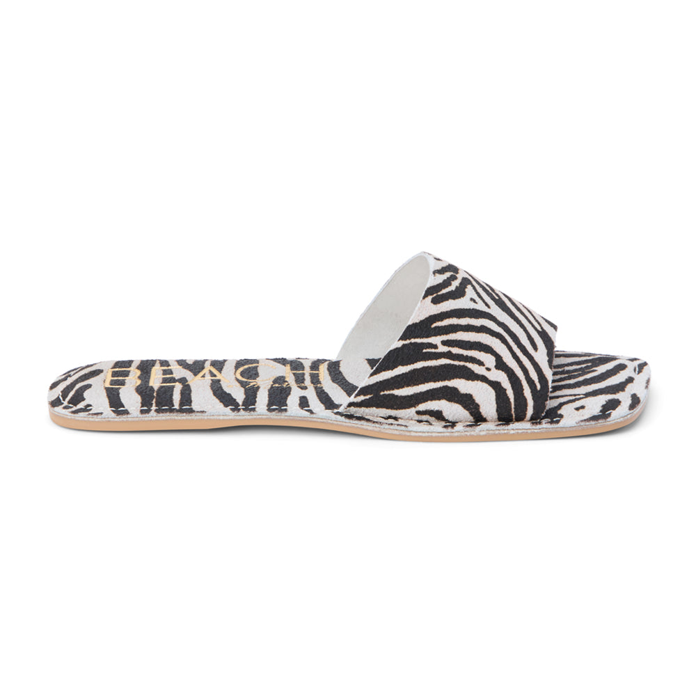 Bali Zebra Print Slide Flat Sandals、mySite、gtrtttuynbv