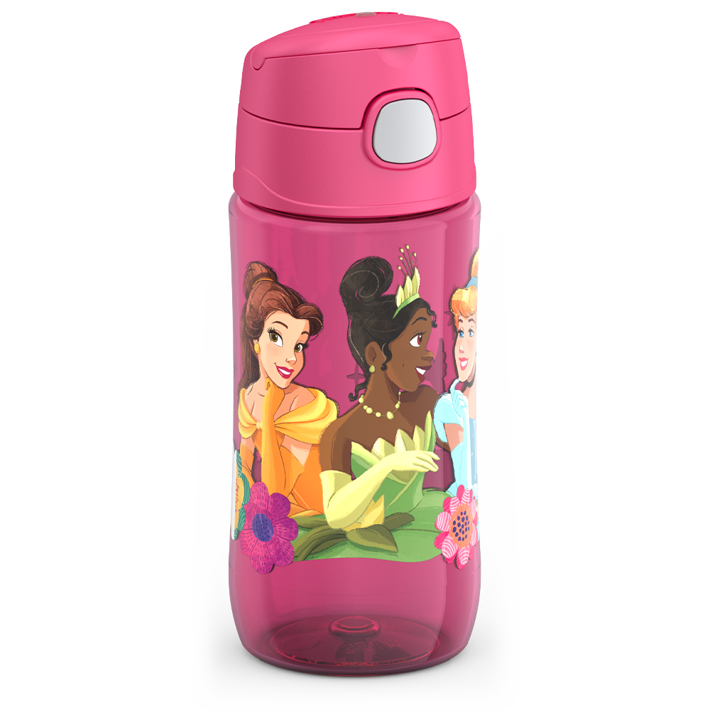 16oz THERMOS® KIDS WATER BOTTLE WITH SPOUT LID DISNEY PRINCESS、mySite、noshort