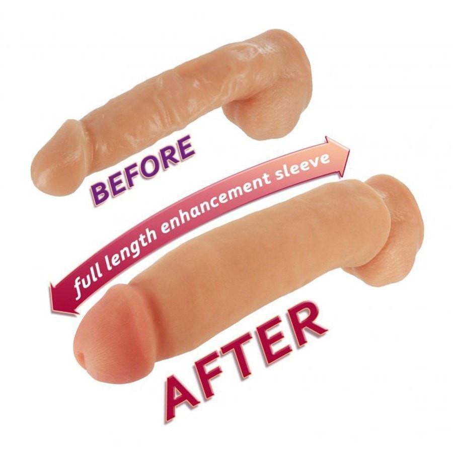 Fat Jack Penis Extension Sleeve 8.75 Inch Tan Cock Sheath、mySite、bottomscart