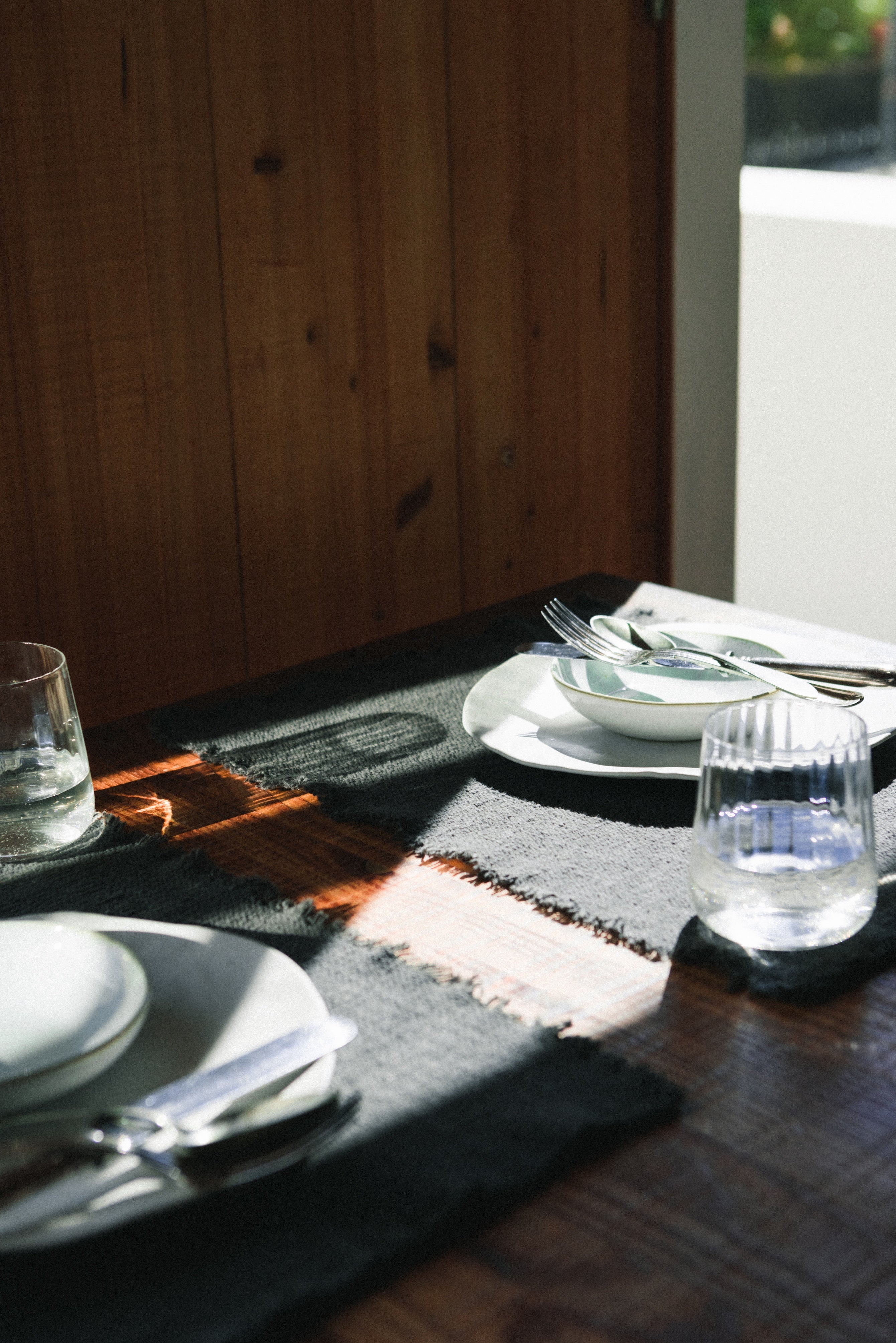 Handloom Placemat Dark Grey, Set of 4、mySite、gigharbornorthrealestate
