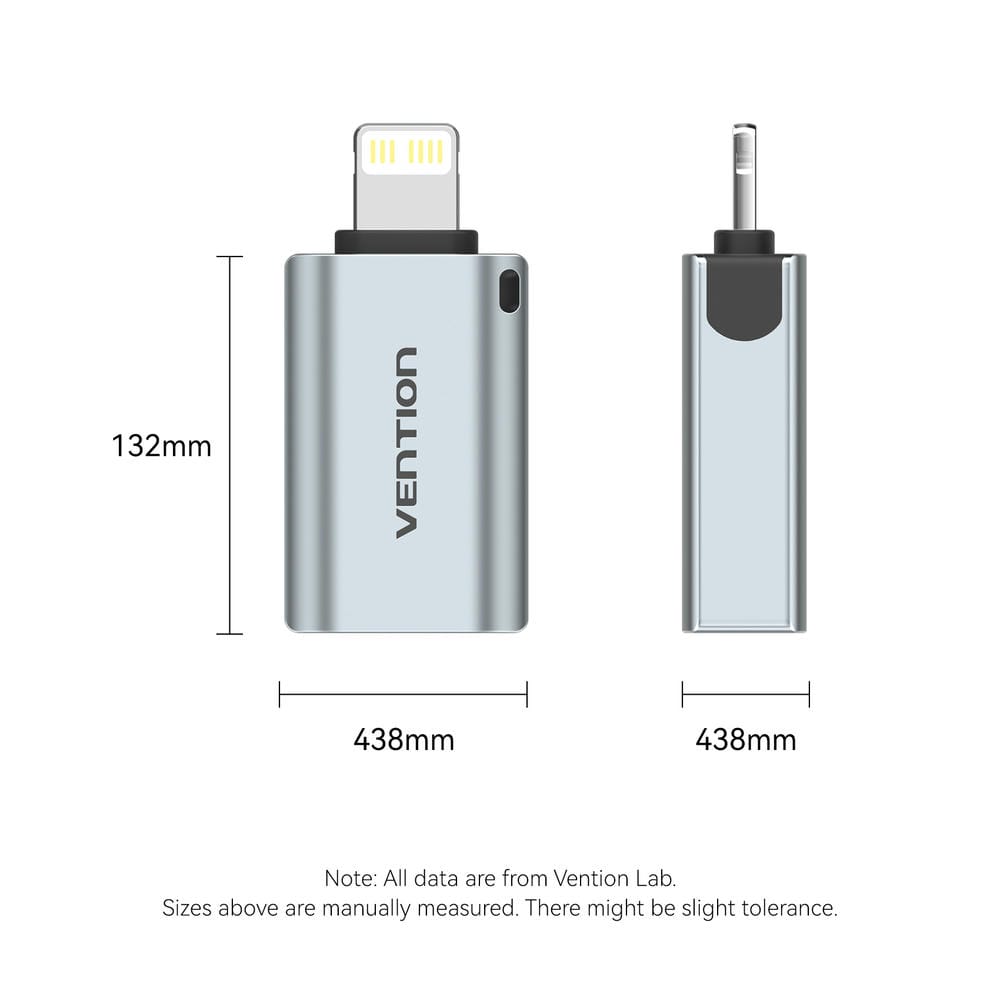 Vention USB-A Female to Lightning Male OTG Adapter、mySite、fannypackpong