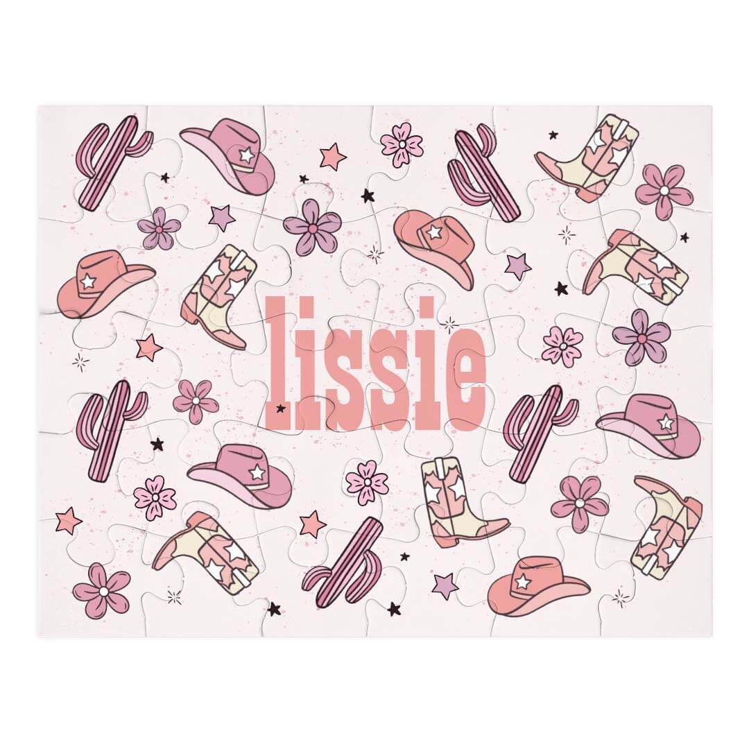  Kids Personalized 30 Piece Puzzle | Buckaroo Cowgirl、mySite、layawaytickets