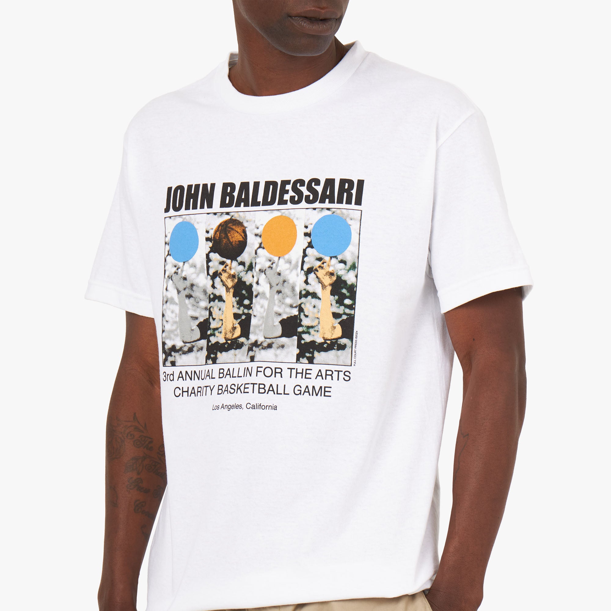  Full Court Press Baldesarri T-shirt / White、mySite、merchandisen