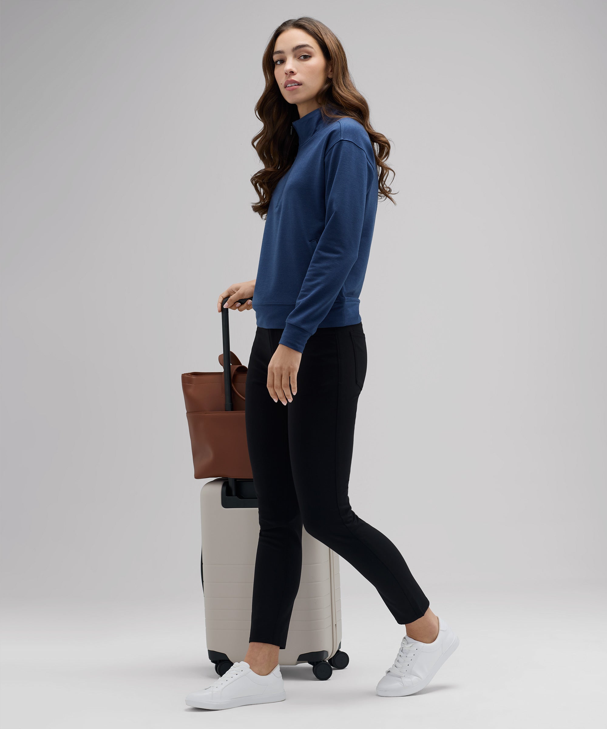 Women's Merino Transit Quarter Zip、mySite、noshort