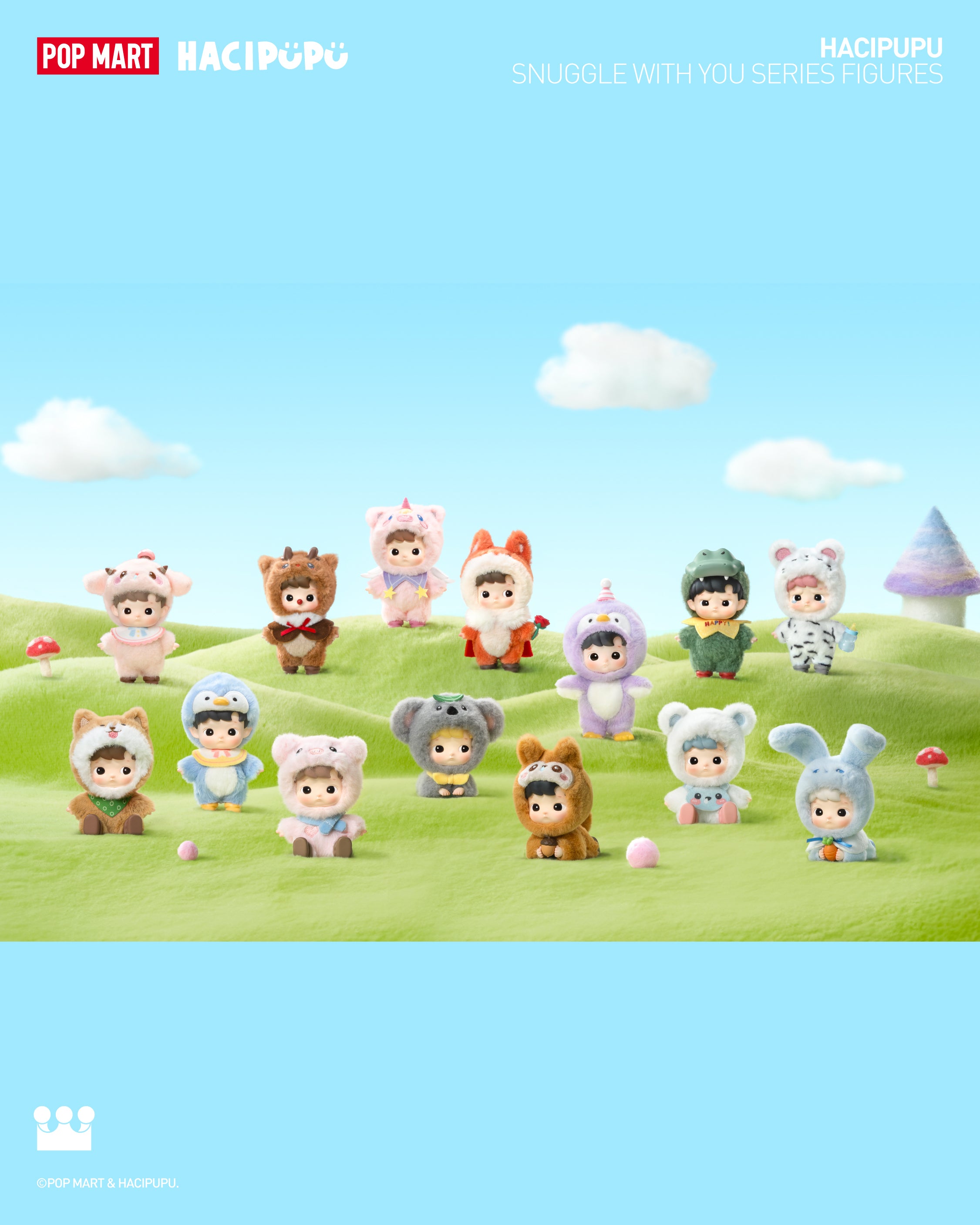  POP MART HACIPUPU Snuggle With You Series Figures、mySite、greenlandpopulation